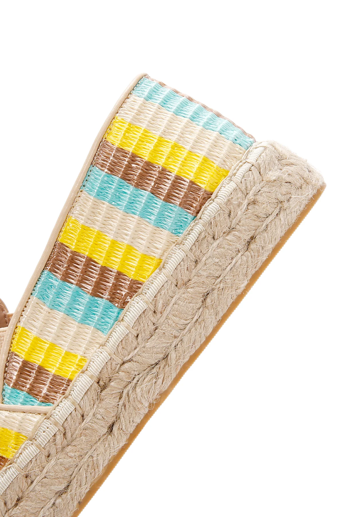 Kadın Sarı Hasır Espadril - Image 9