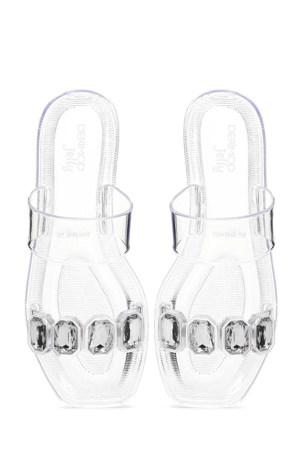 Kadın Şeffaf Jelly Taşlı Terlik - Image 6
