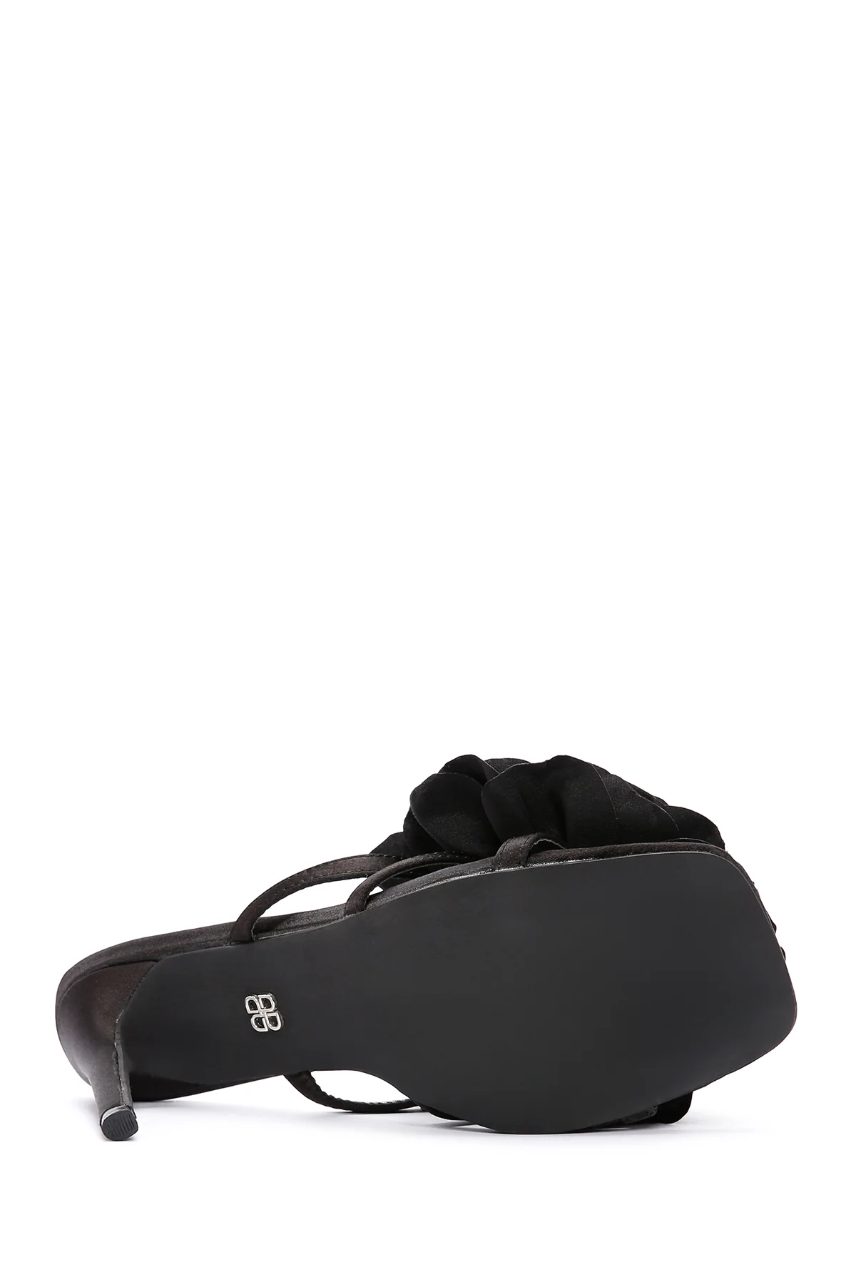 Kadın Siyah Aksesuar Detaylı İnce Topuklu Terlik - Image 5