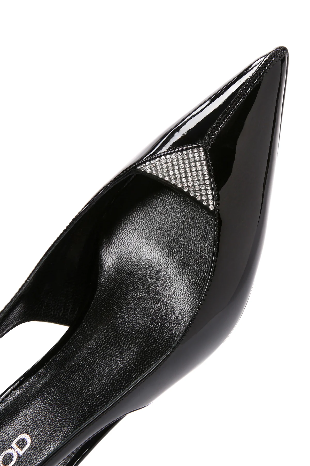 Kadın Siyah Arkası Açık Deri Kısa Topuklu Stiletto - Image 10