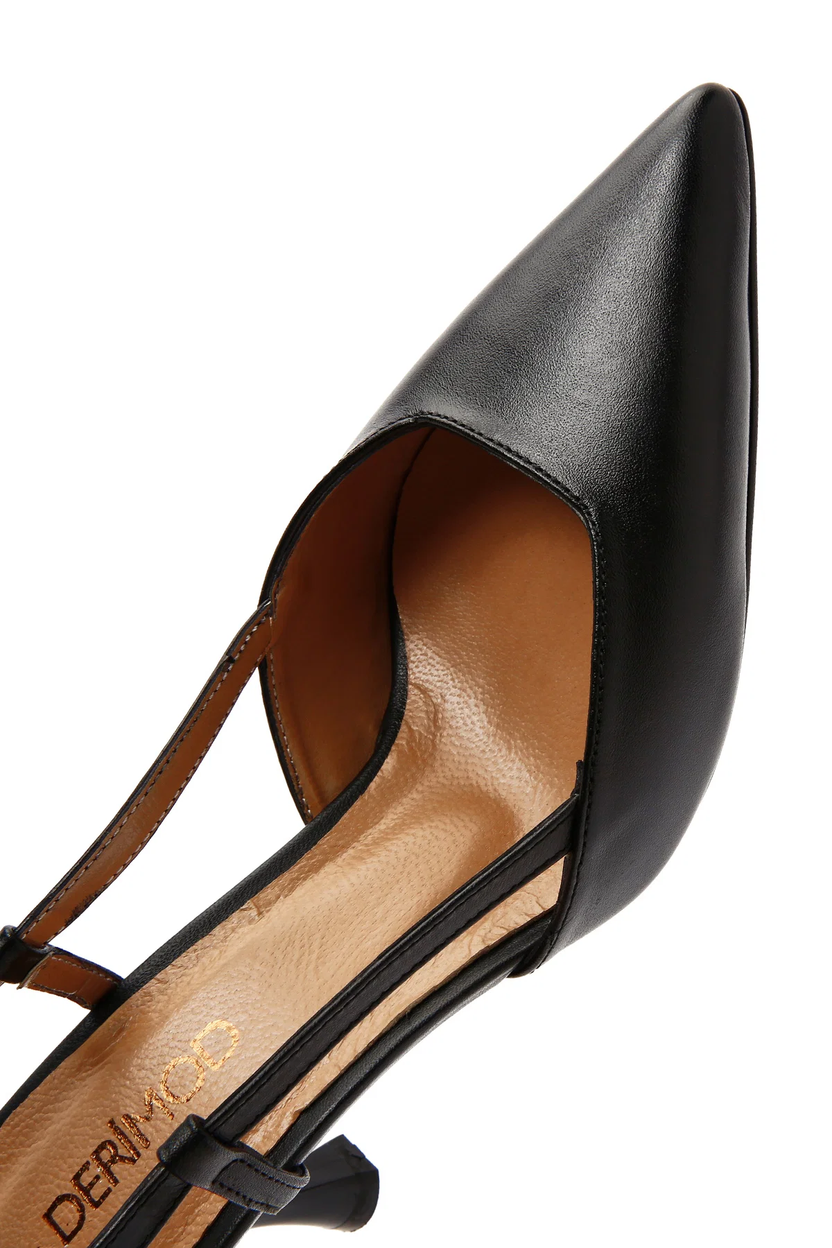 Kadın Siyah Arkası Açık Topuklu Deri Ayakkabı - Image 11