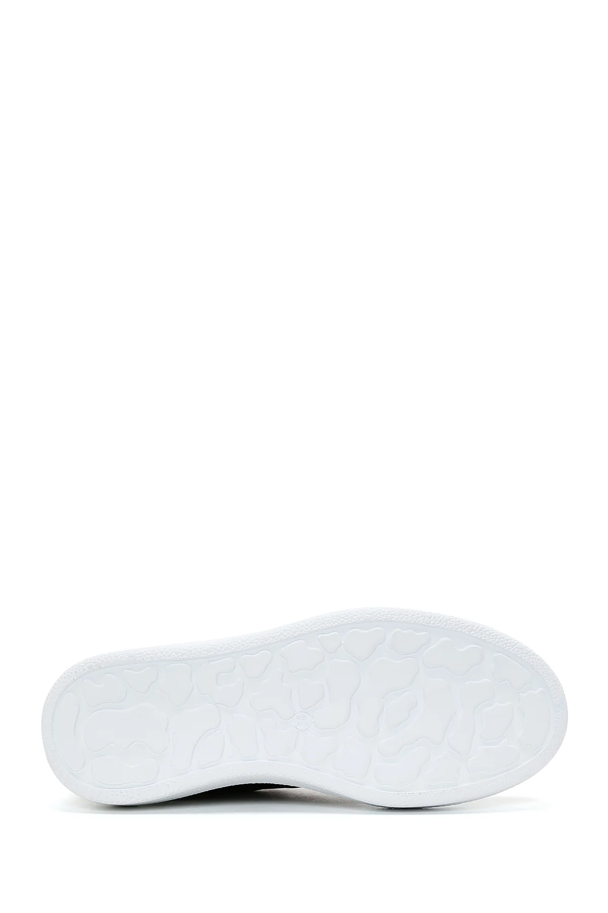 Kadın Siyah Bağcıklı Deri Sneaker - Image 4