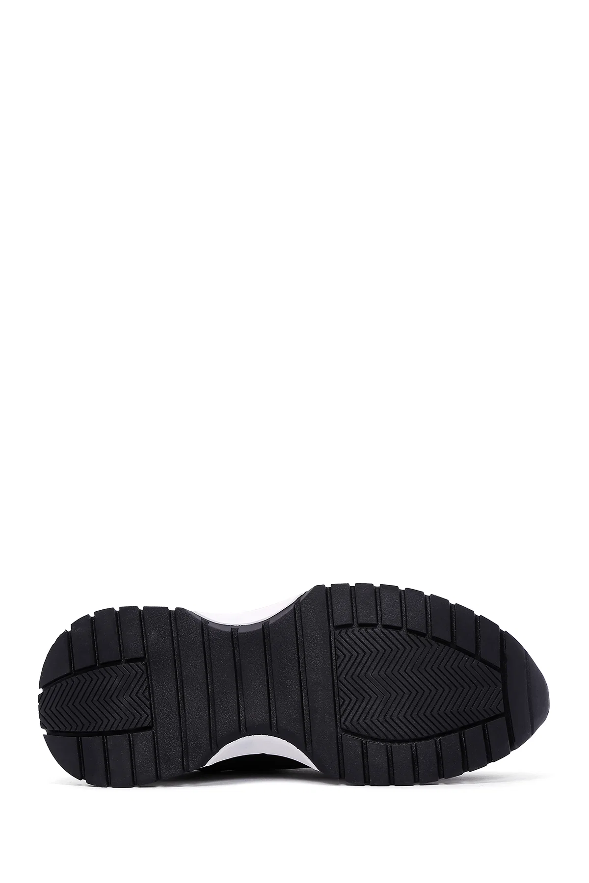 Kadın Siyah Bağcıklı Deri Sneaker - Image 4