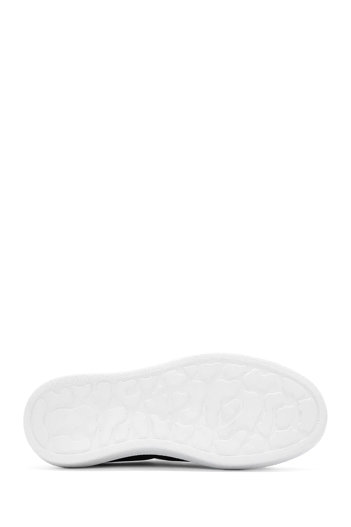 Kadın Siyah Bağcıklı Deri Sneaker - Image 4