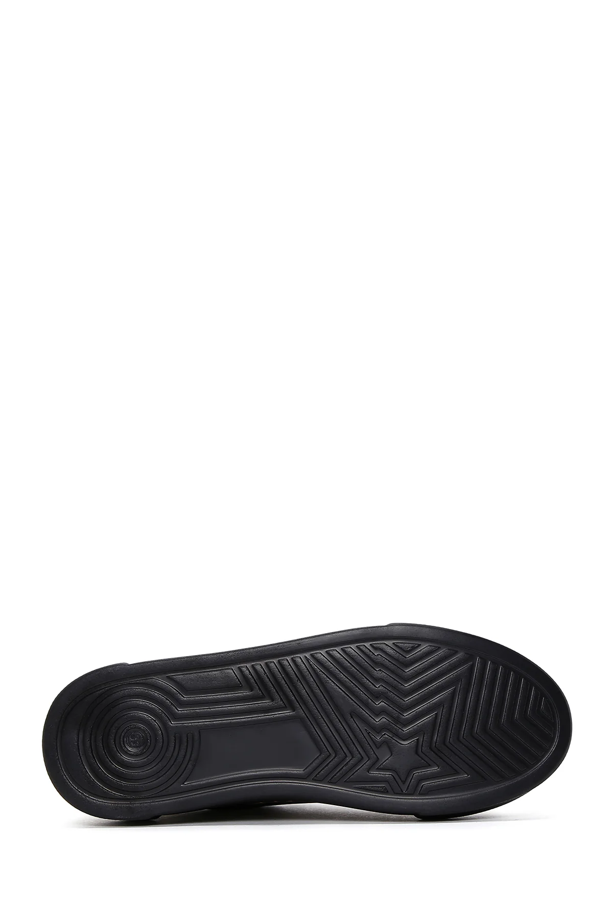Kadın Siyah Bağcıklı Kalın Tabanlı Deri Sneaker - Image 4
