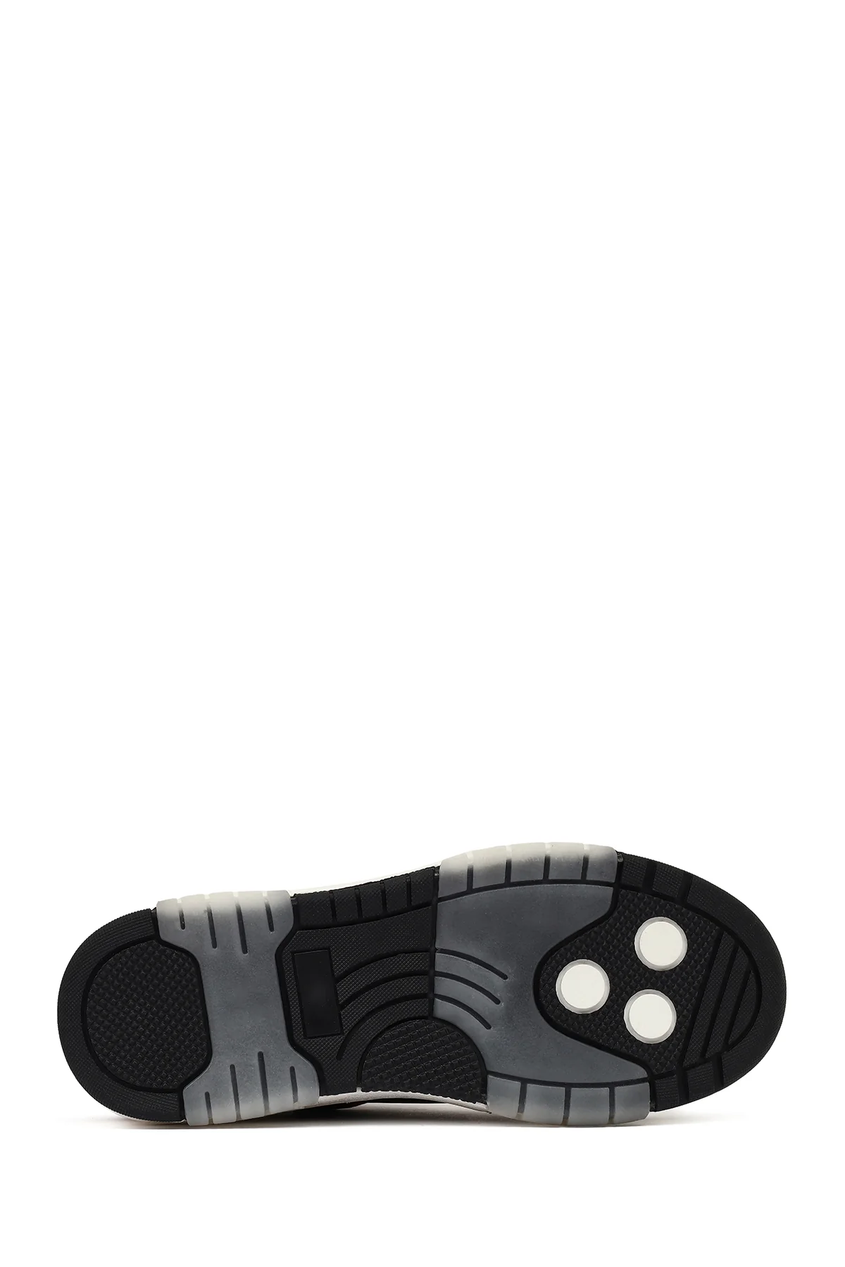Kadın Siyah Bağcıklı Kalın Tabanlı Deri Sneaker - Image 4