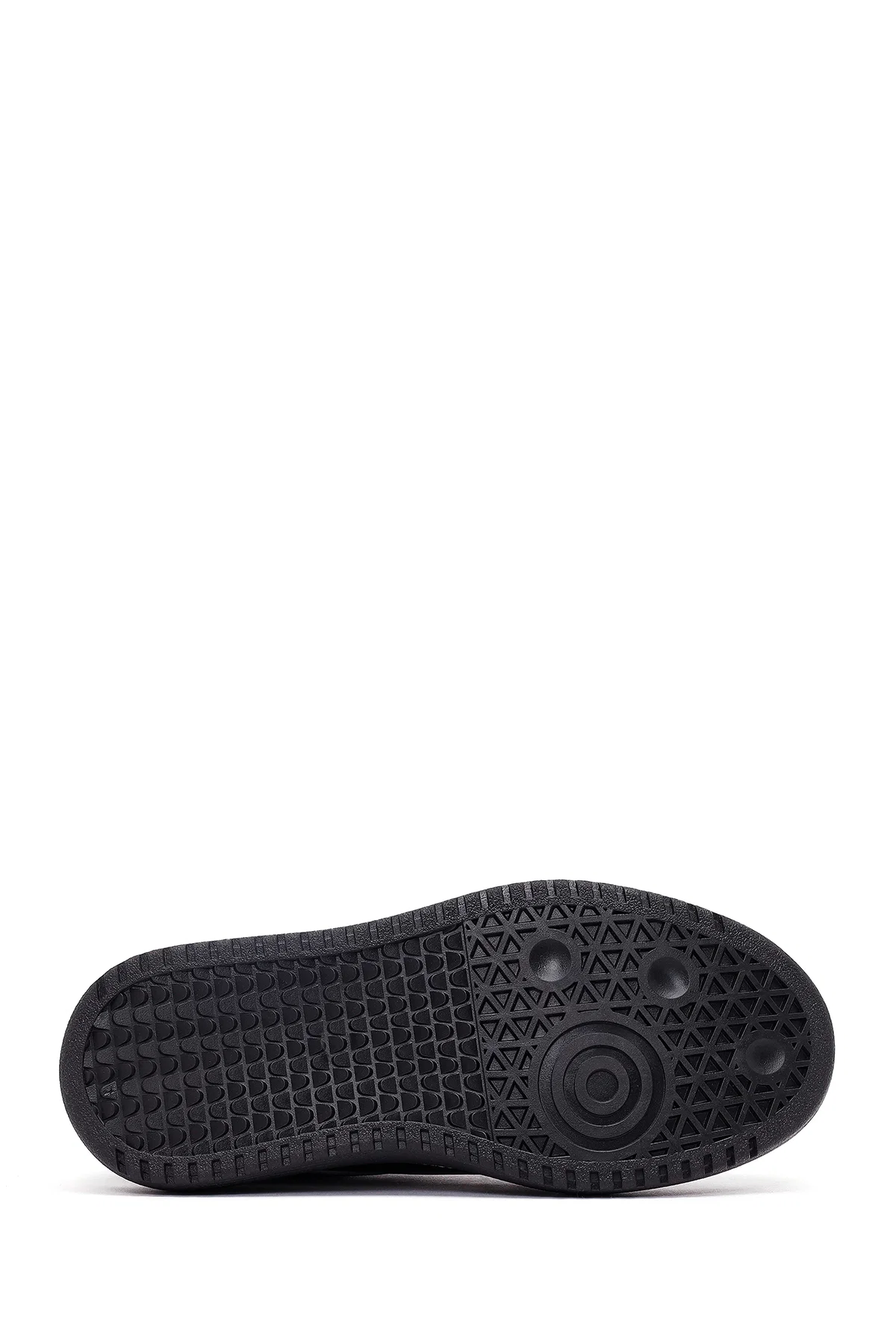 Kadın Siyah Bağcıklı Kalın Tabanlı Deri Sneaker - Image 4