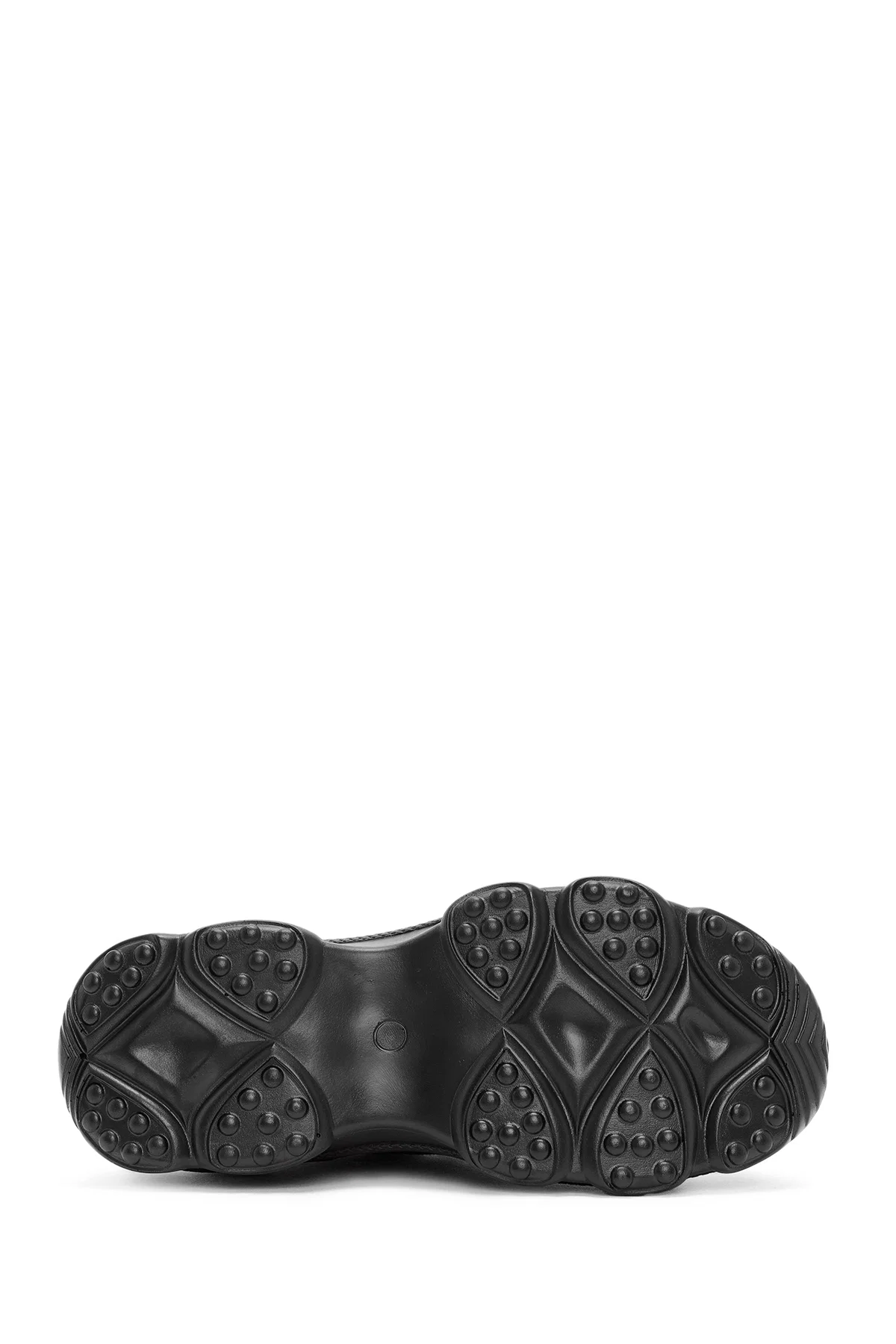 Kadın Siyah Bağcıklı Kalın Tabanlı Sneaker - Image 4