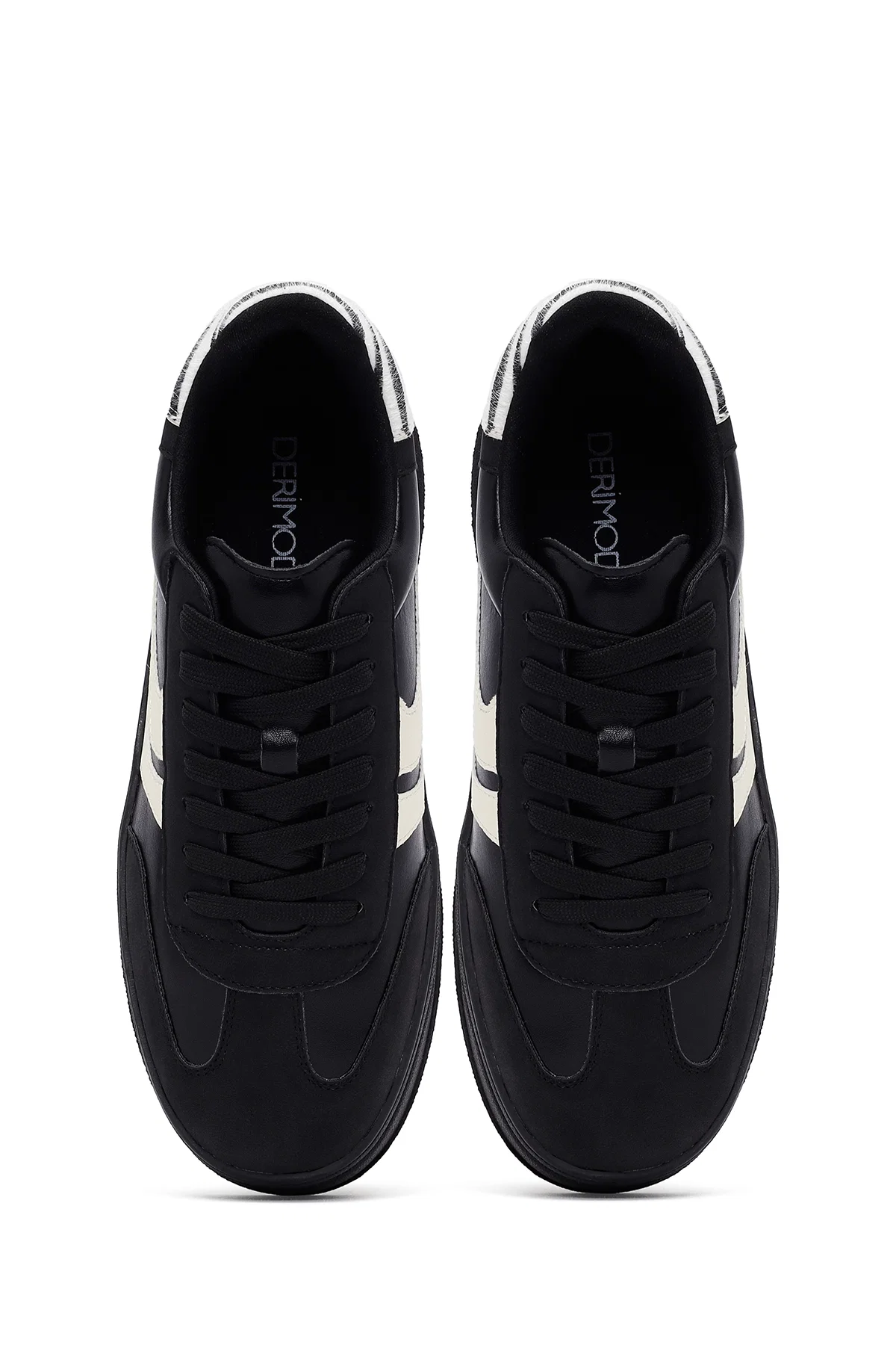 Kadın Siyah Bağcıklı Kalın Tabanlı Sneaker - Image 7