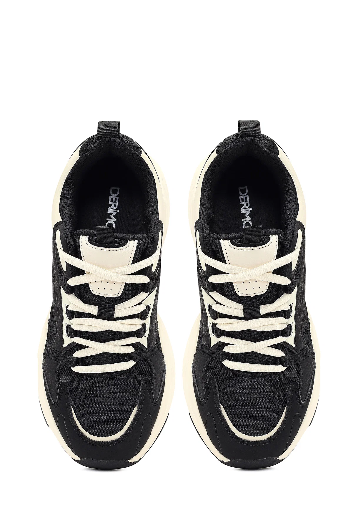 Kadın Siyah Bağcıklı Kalın Tabanlı Sneaker - Image 5
