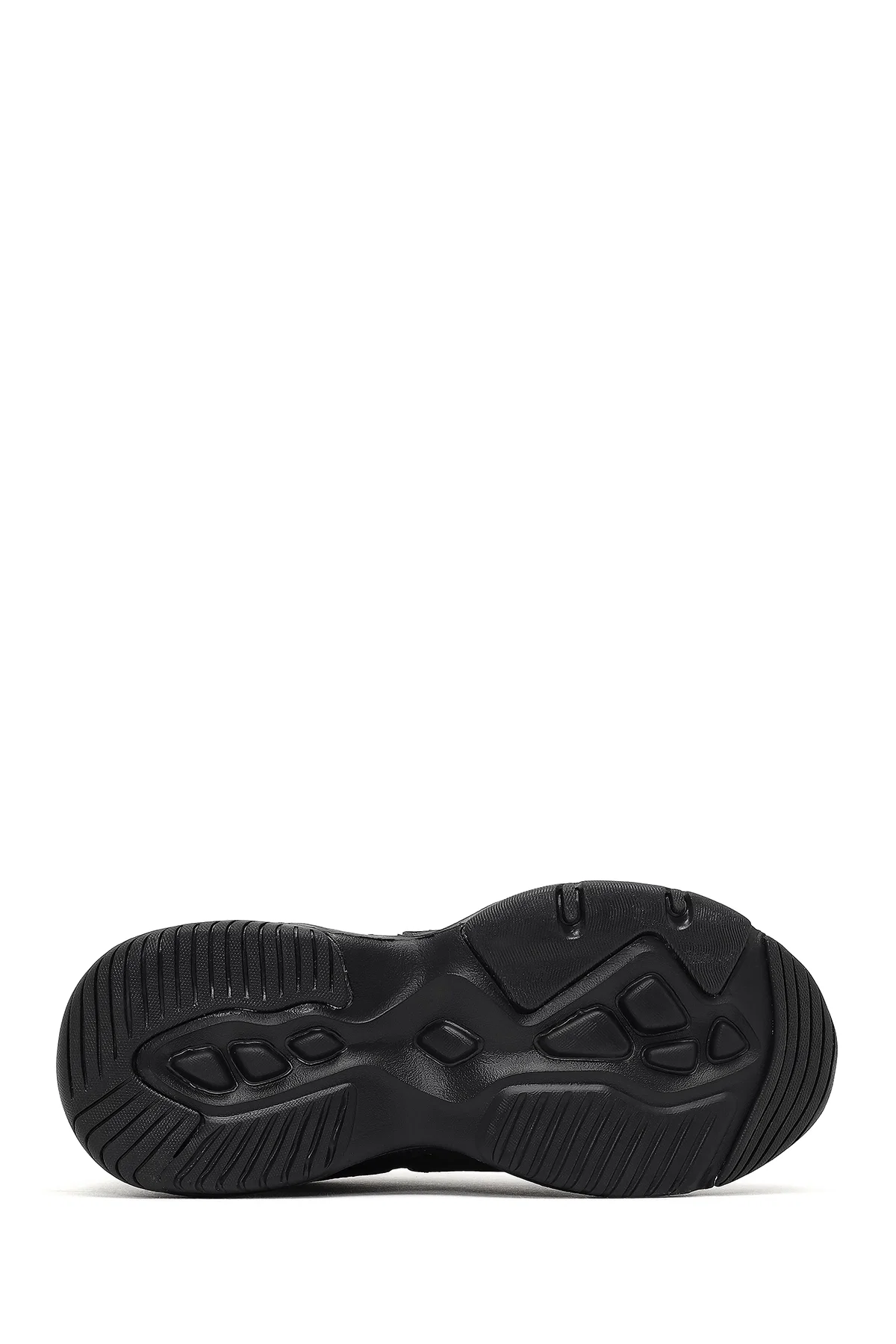 Kadın Siyah Bağcıklı Kalın Tabanlı Sneaker - Image 4
