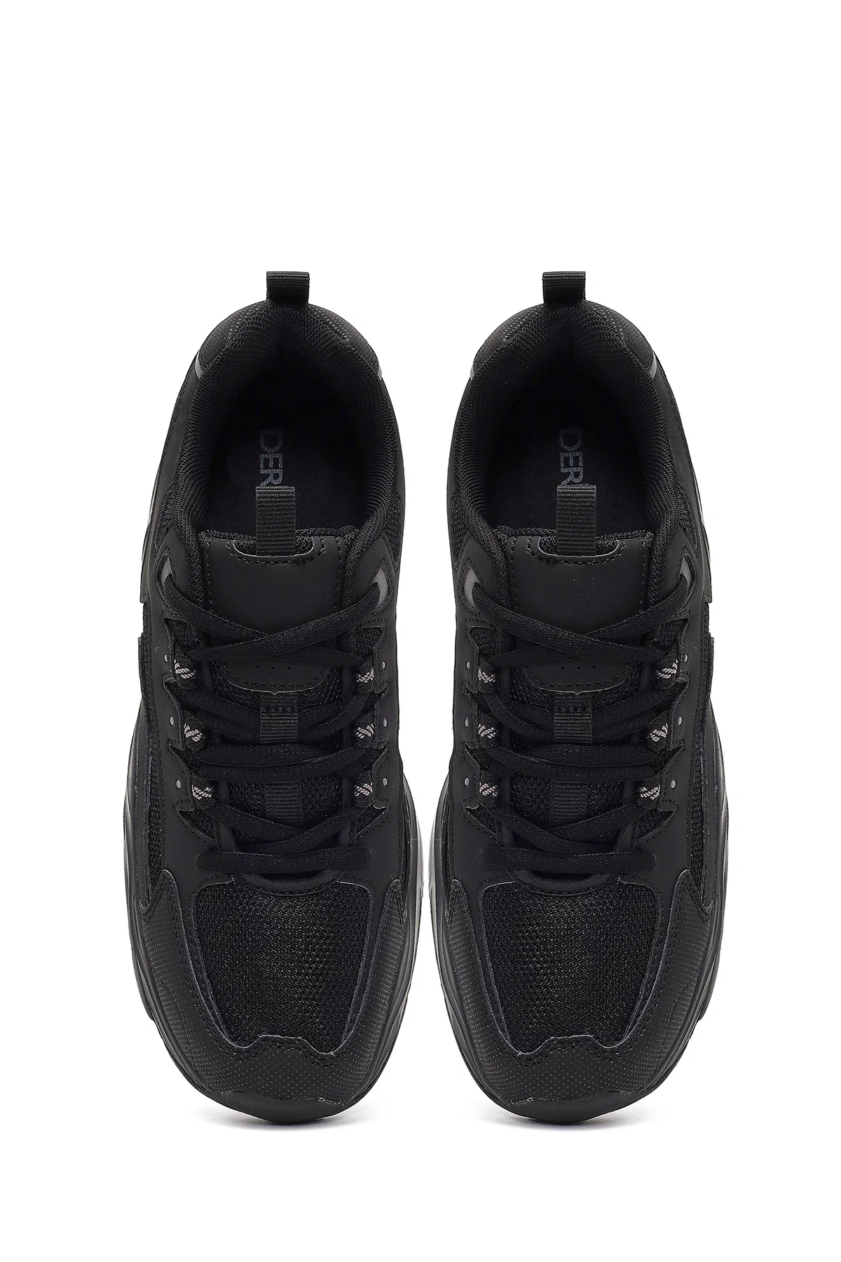 Kadın Siyah Bağcıklı Kalın Tabanlı Sneaker - Image 7