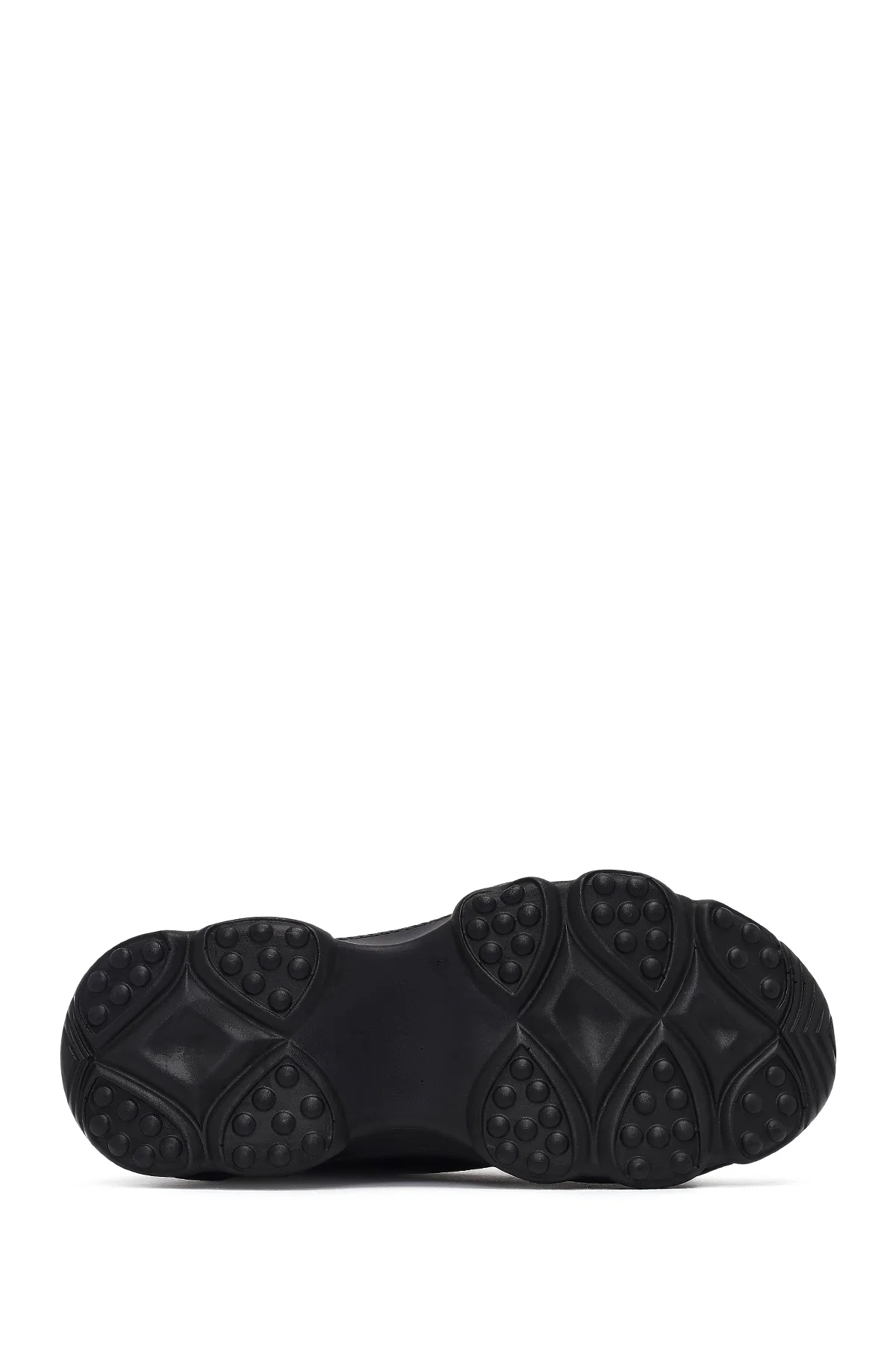 Kadın Siyah Bağcıklı Kalın Tabanlı Sneaker - Image 4