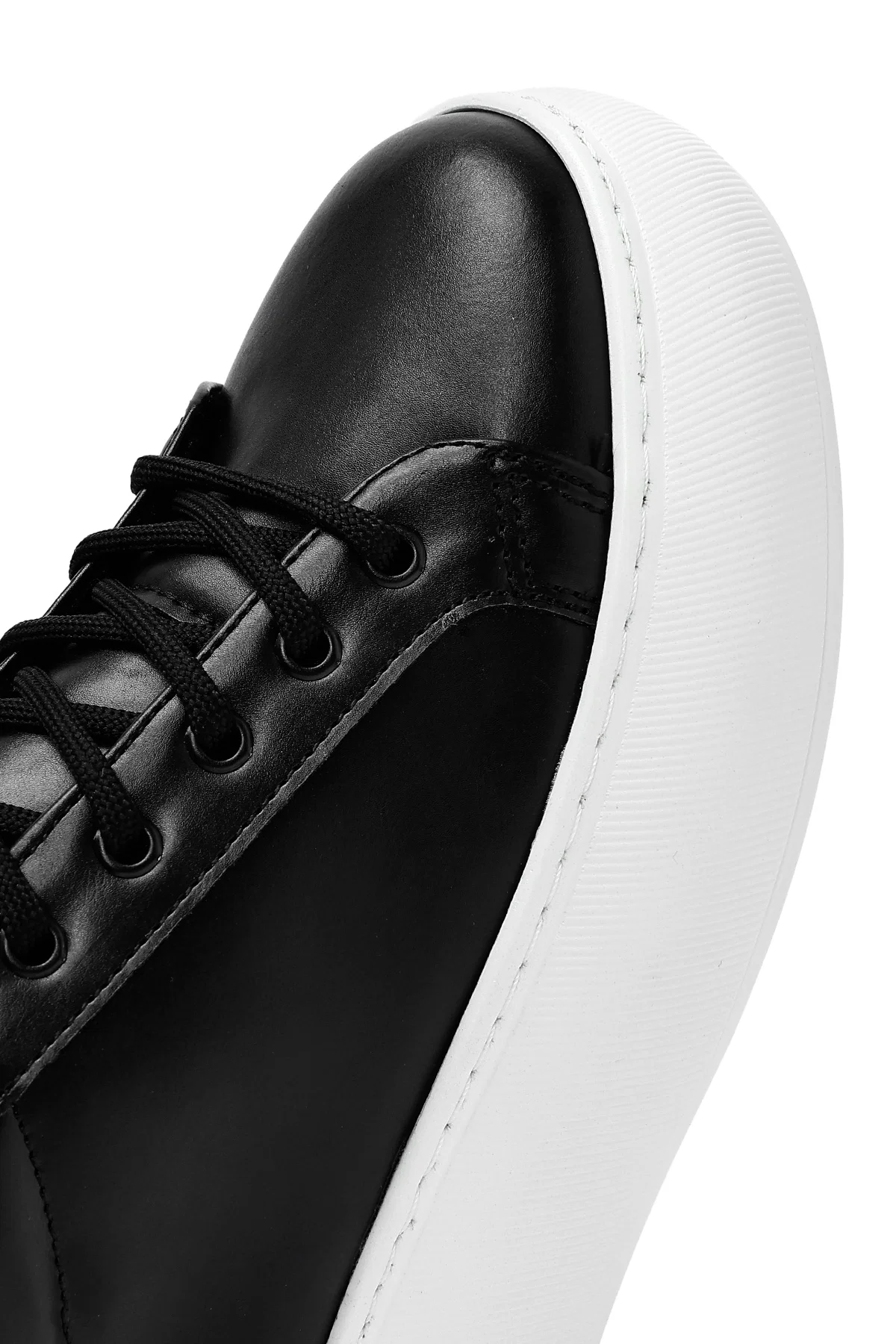 Kadın Siyah Bağcıklı Kalın Tabanlı Sneaker - Image 10