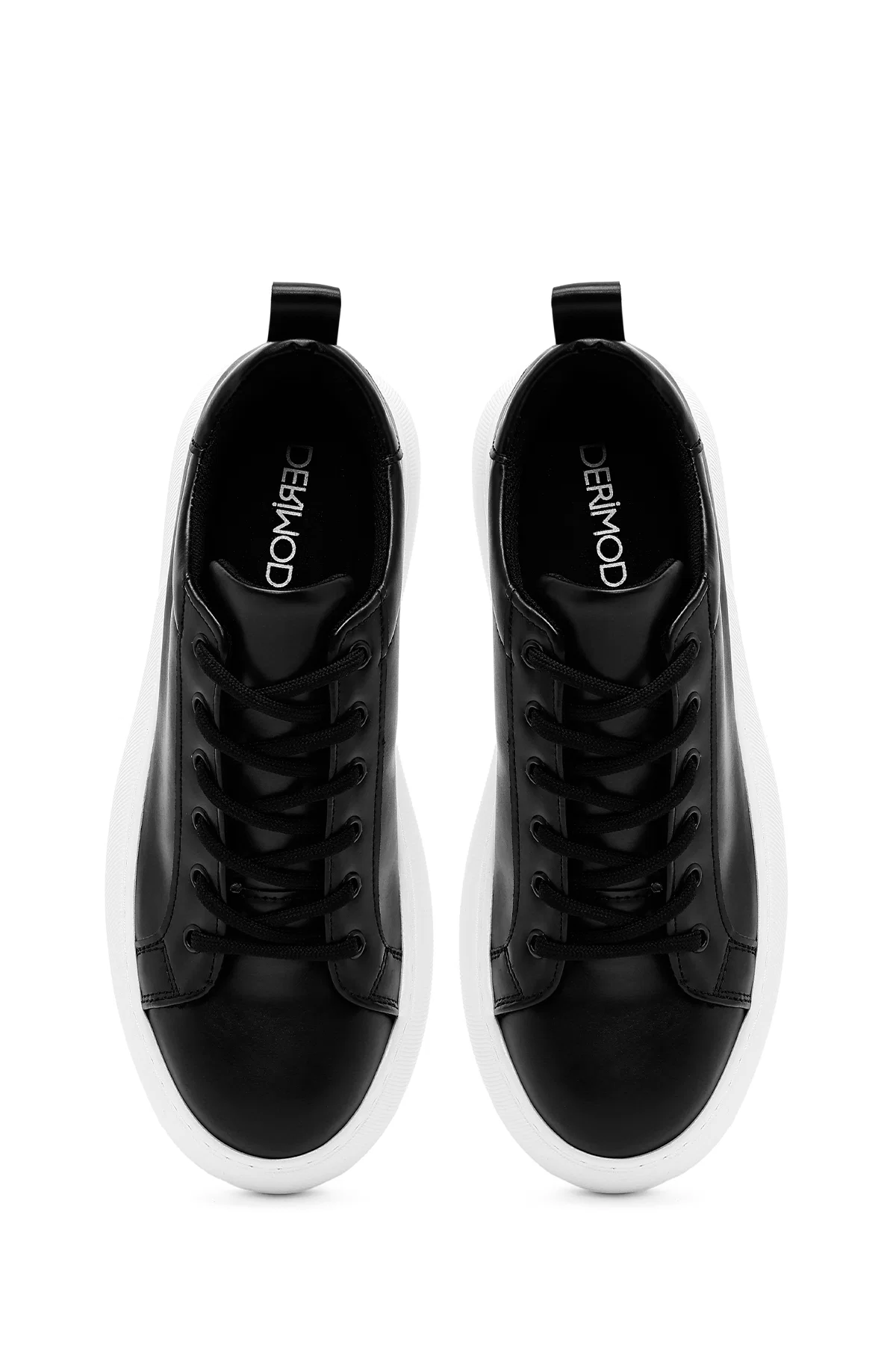 Kadın Siyah Bağcıklı Kalın Tabanlı Sneaker - Image 7