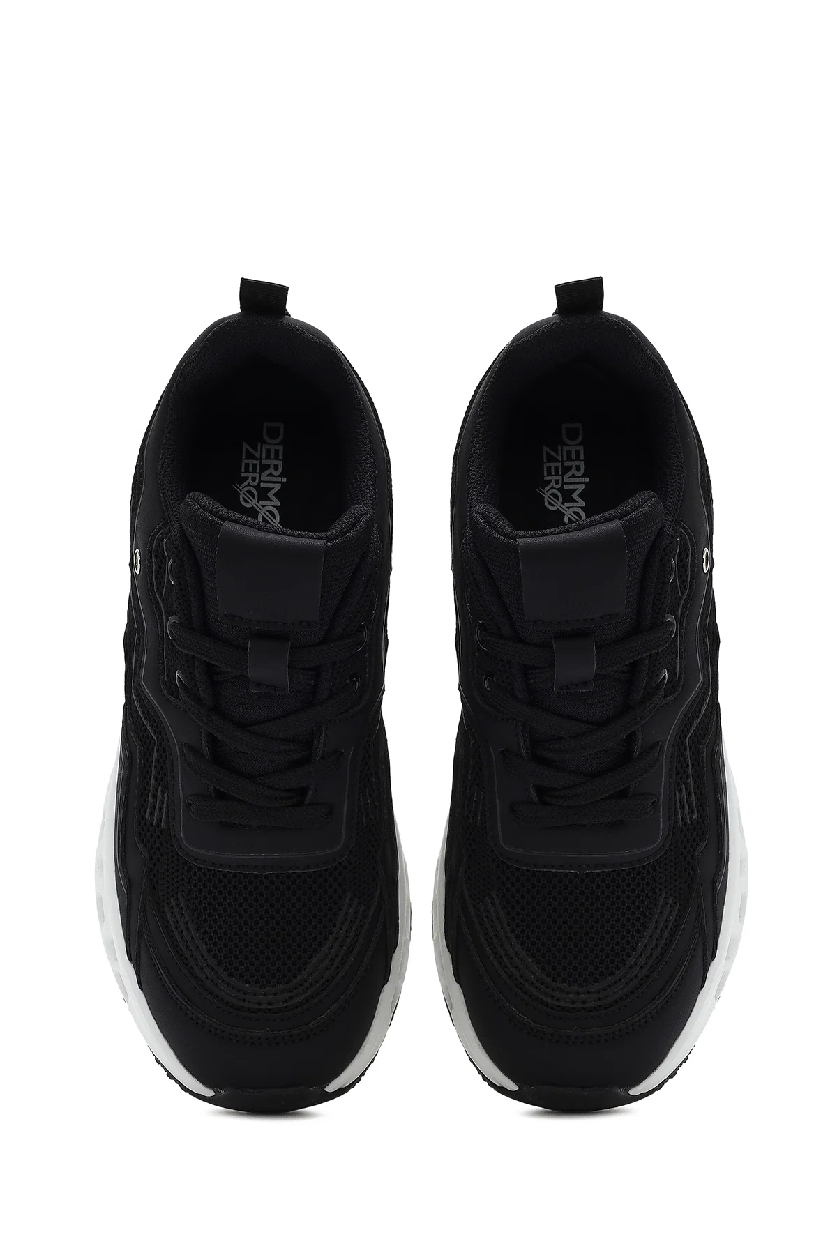 Kadın Siyah Bağcıklı Kalın Tabanlı Sneaker - Image 7