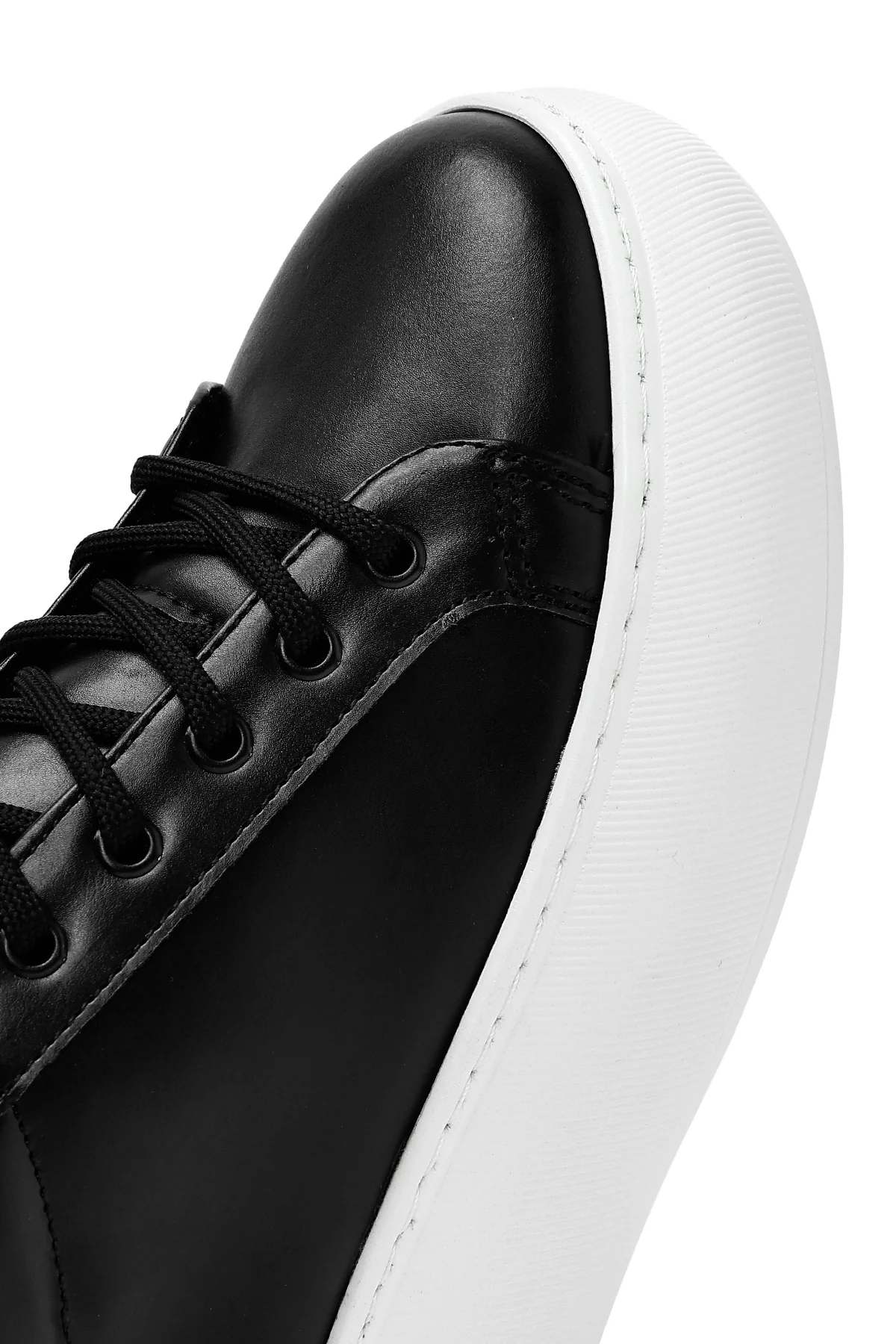 Kadın Siyah Bağcıklı Kalın Tabanlı Sneaker - Image 10