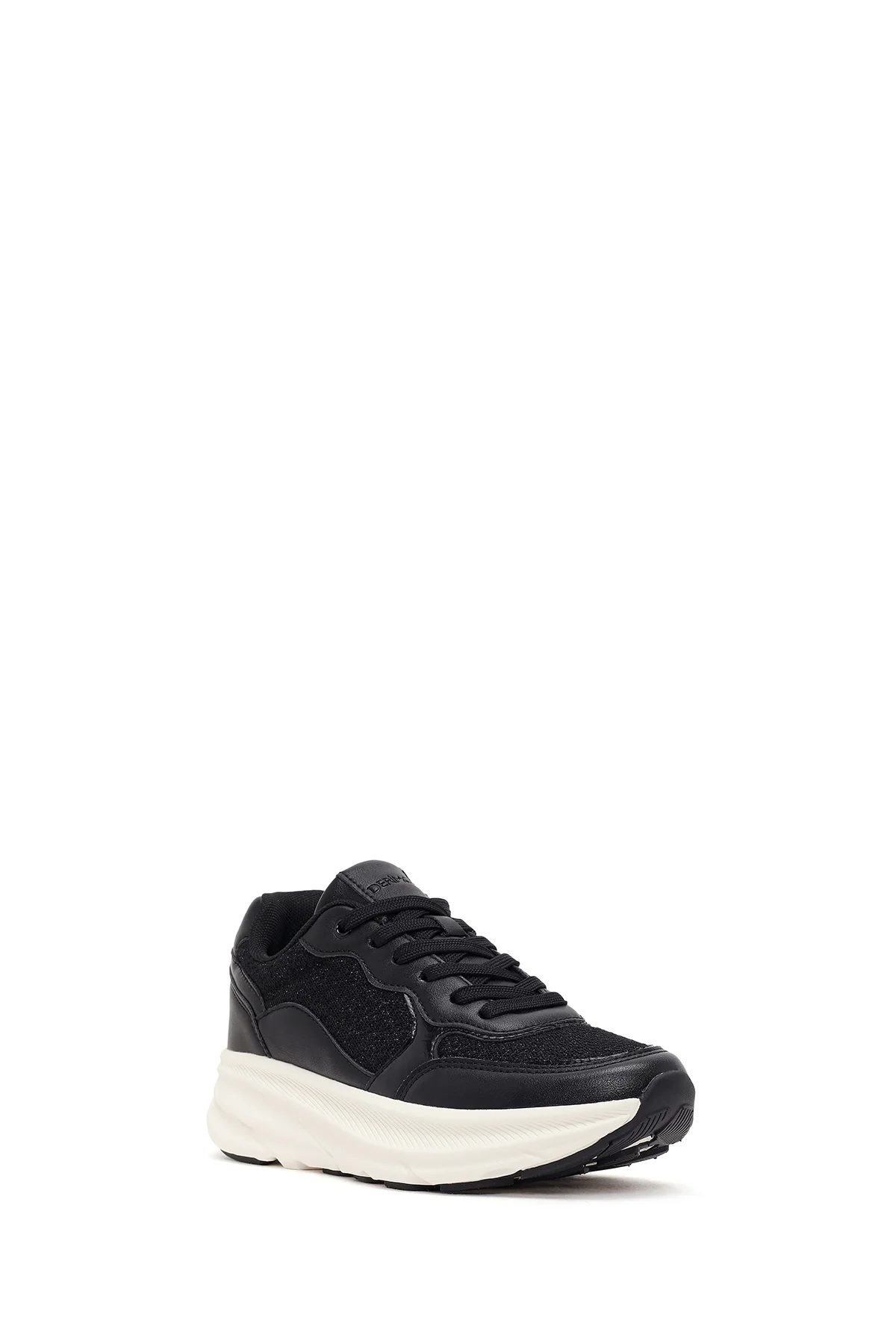 Kadın Siyah Bağcıklı Kalın Tabanlı Sneaker - Image 7