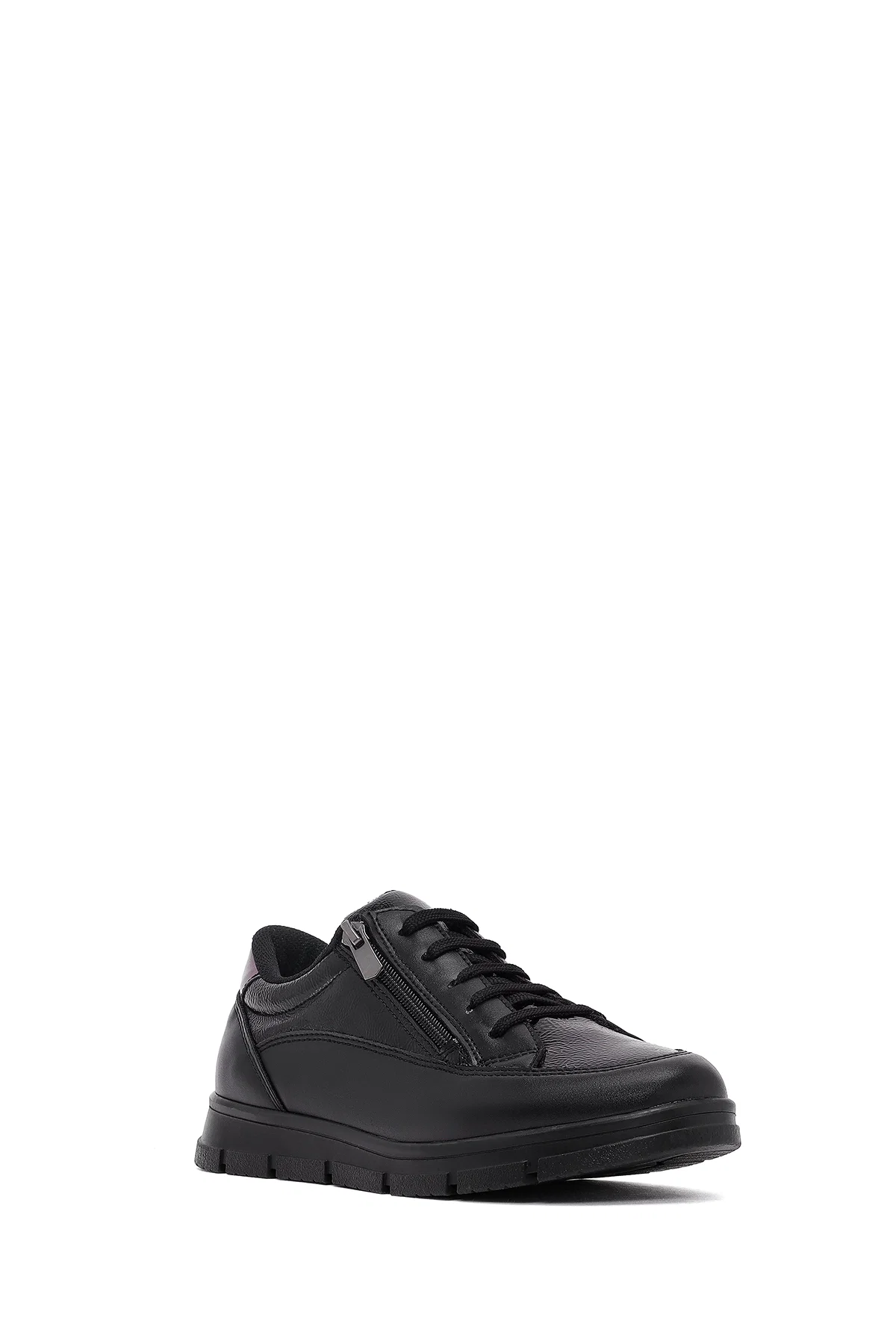 Kadın Siyah Bağcıklı Sneaker - Image 6