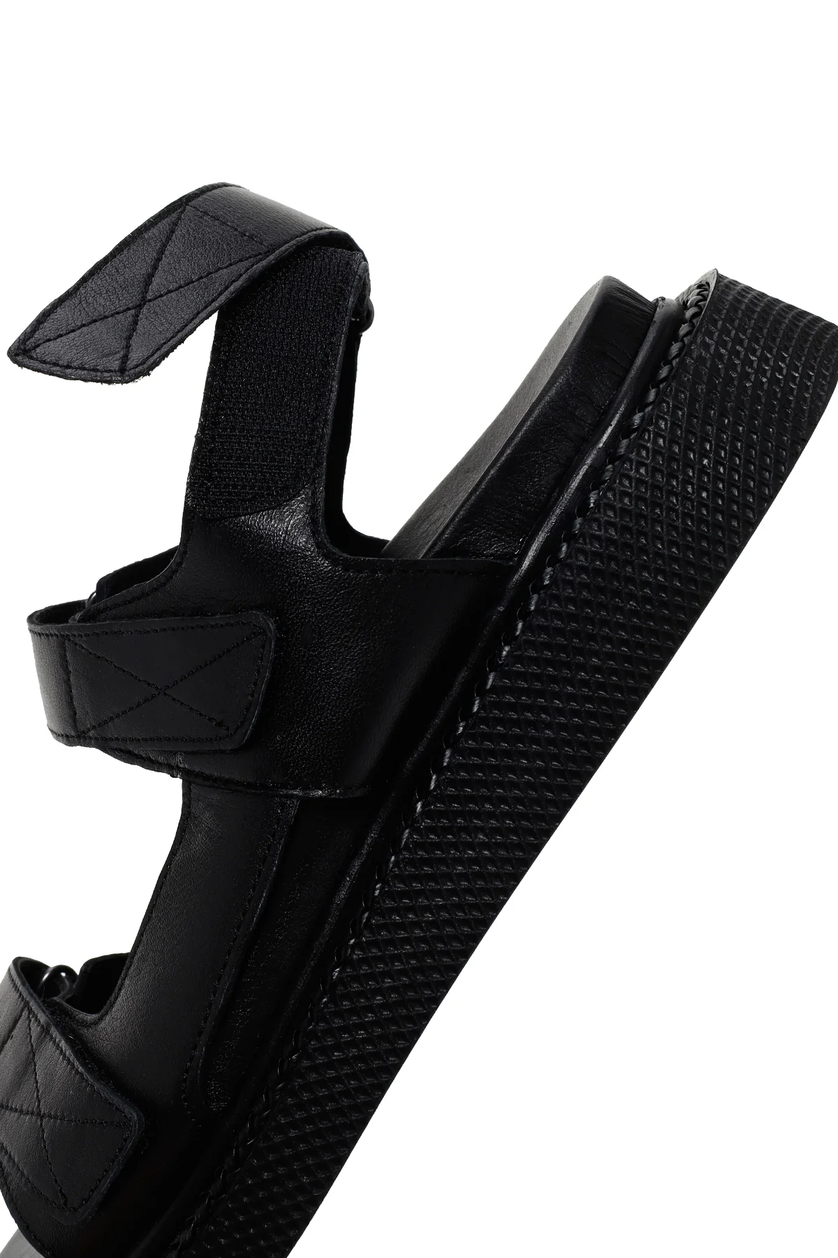 Kadın Siyah Bantlı Deri Comfort Sandalet - Image 10