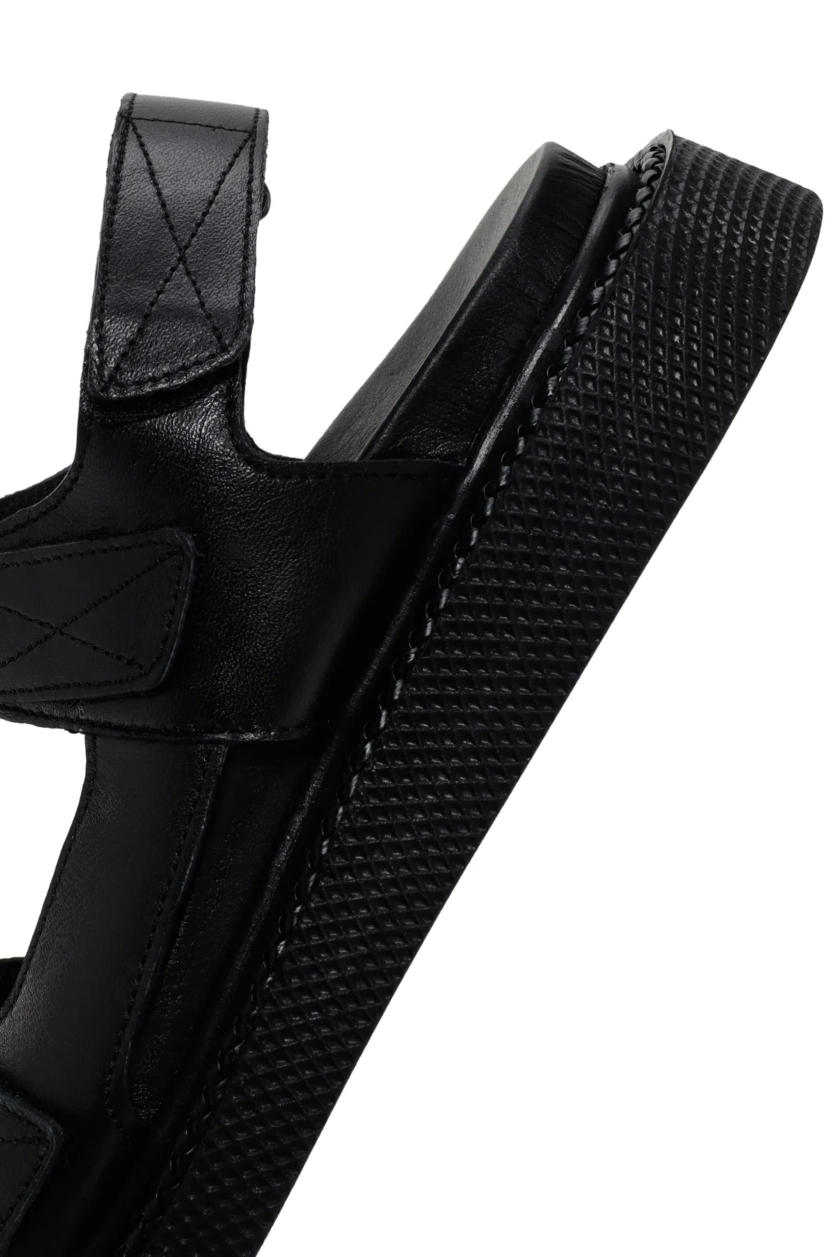 Kadın Siyah Bantlı Deri Comfort Sandalet - Image 8