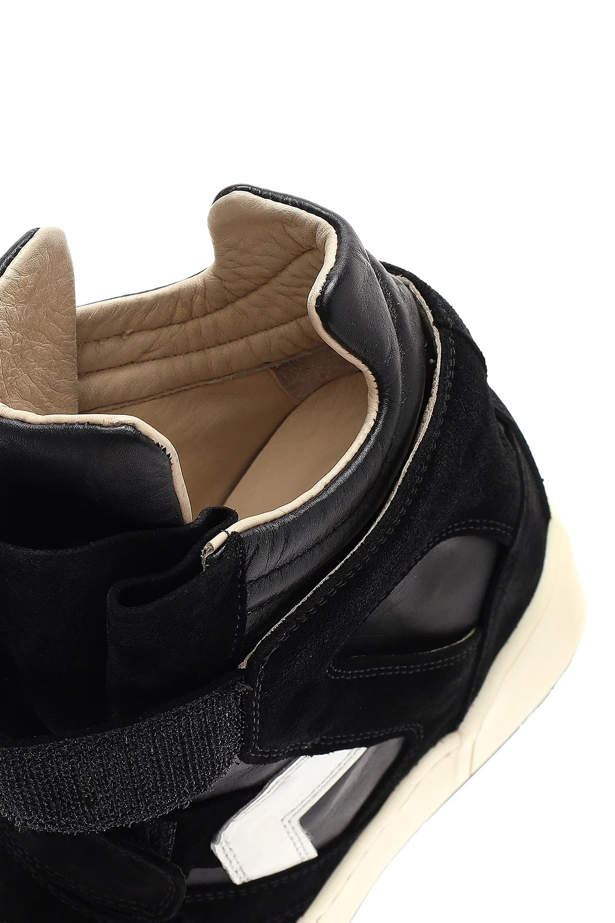 Kadın Siyah Bantlı Dolgu Topuklu Deri Sneaker - Image 11