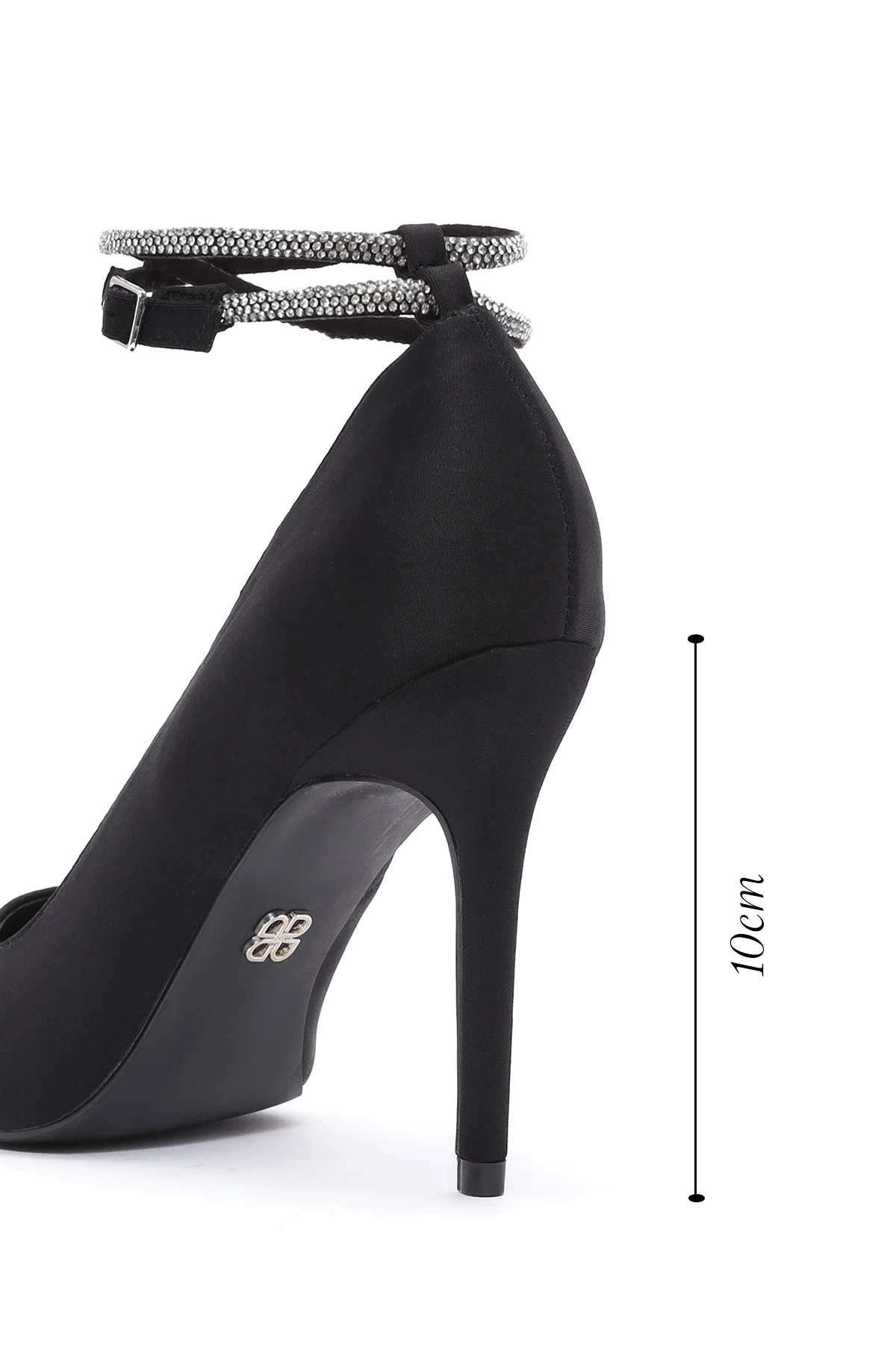 Kadın Siyah Bilekten Bağlamalı İnce Topuklu Stiletto - Image 2