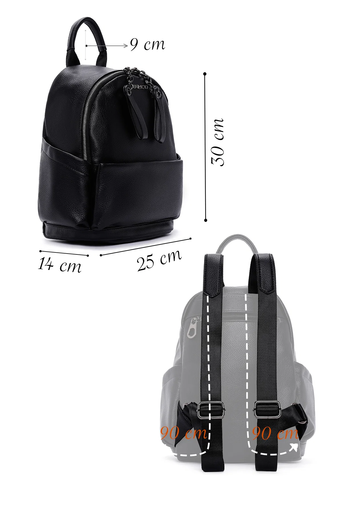 Kadın Siyah Casual Sırt Çantası - Image 2