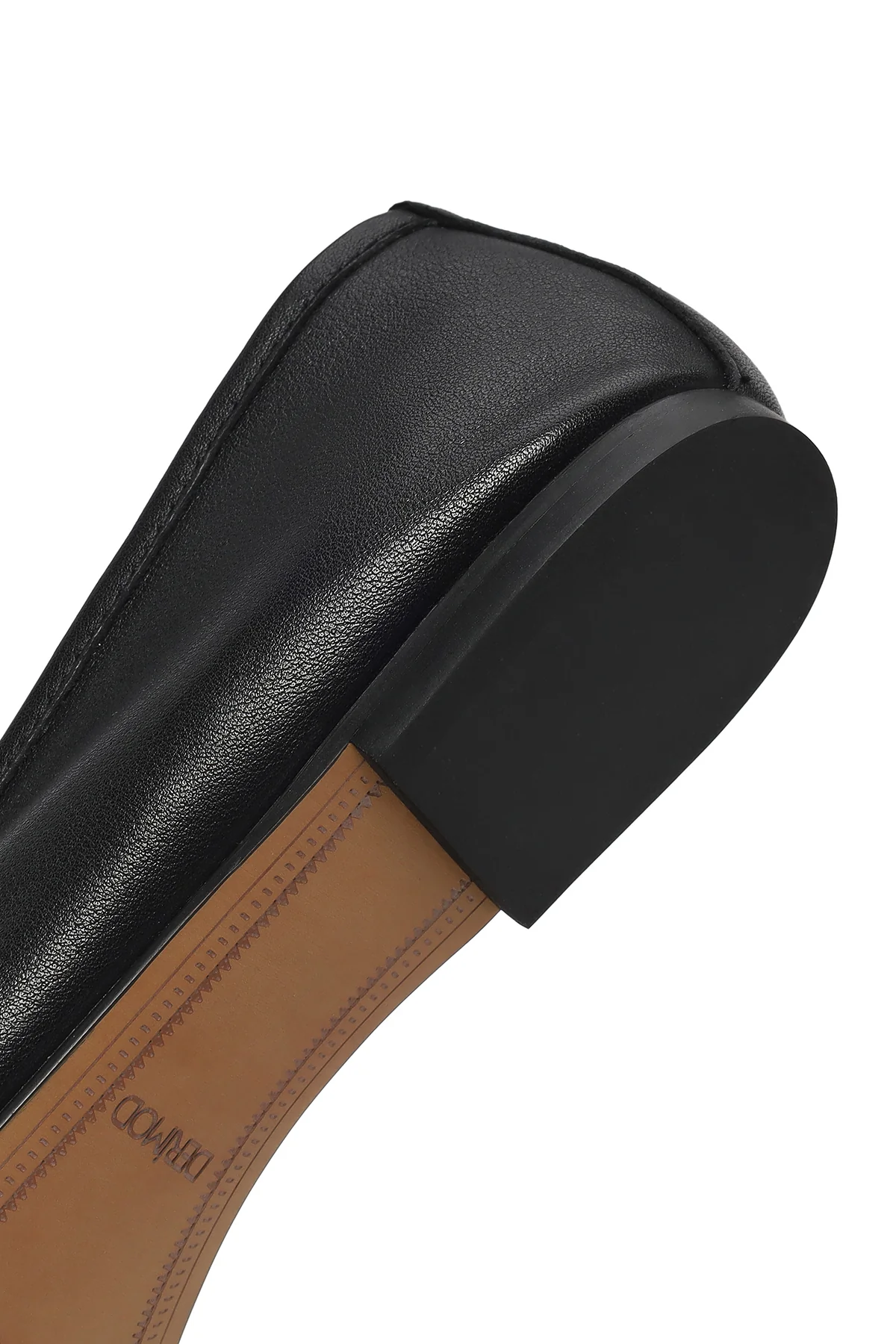 Kadın Siyah Deri Babet - Image 8