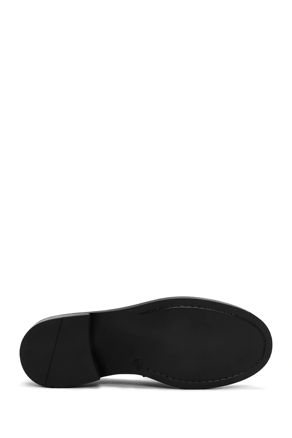 Kadın Siyah Deri Casual Loafer - Image 4