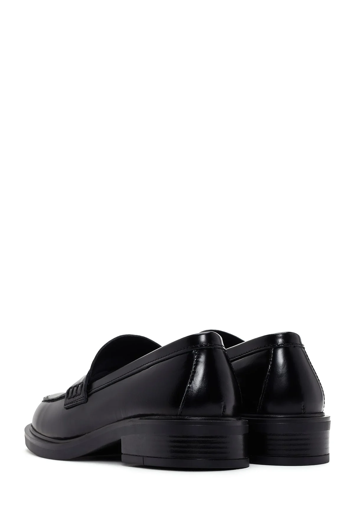 Kadın Siyah Deri Casual Loafer - Image 5