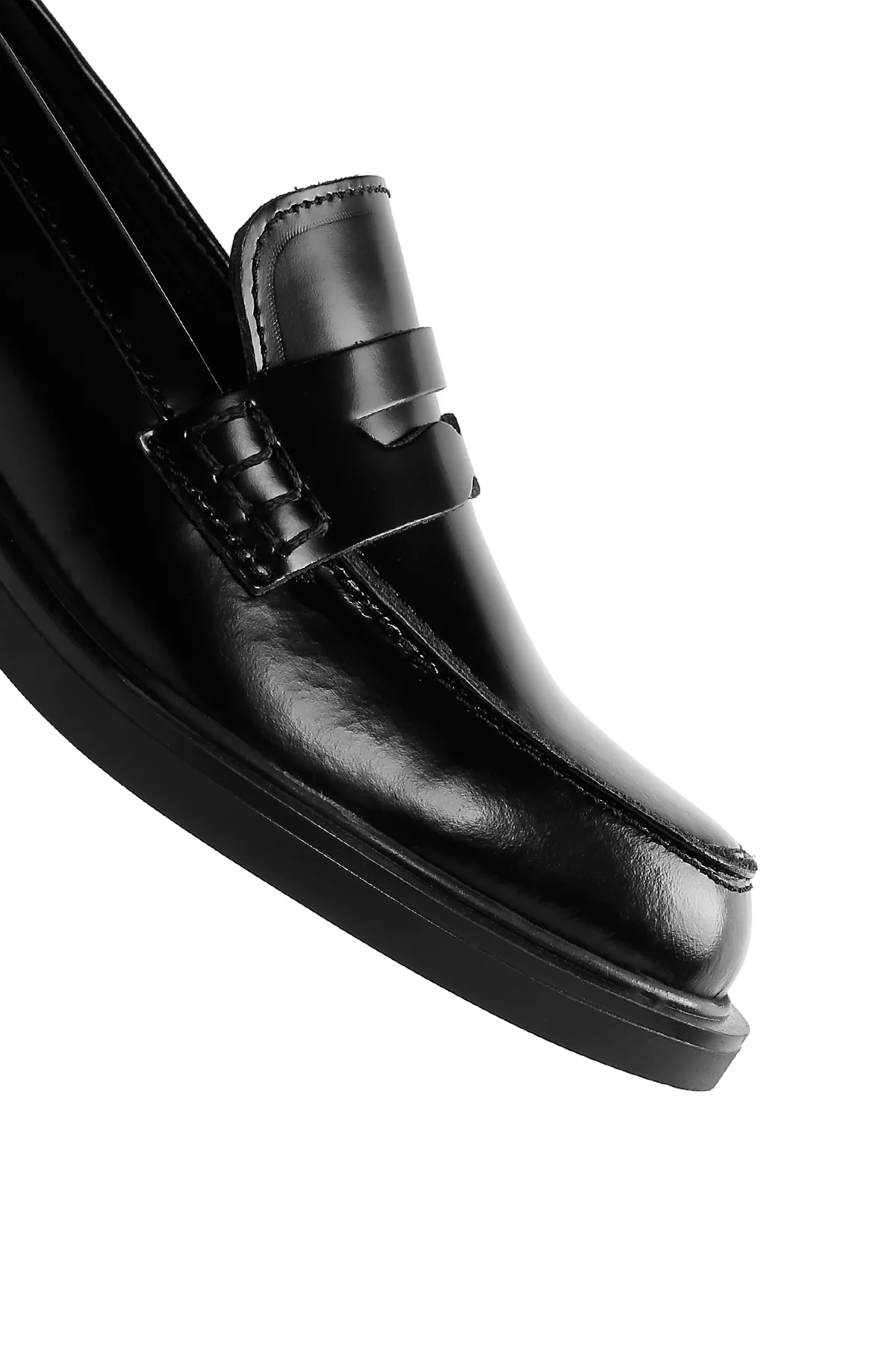 Kadın Siyah Deri Casual Loafer - Image 9