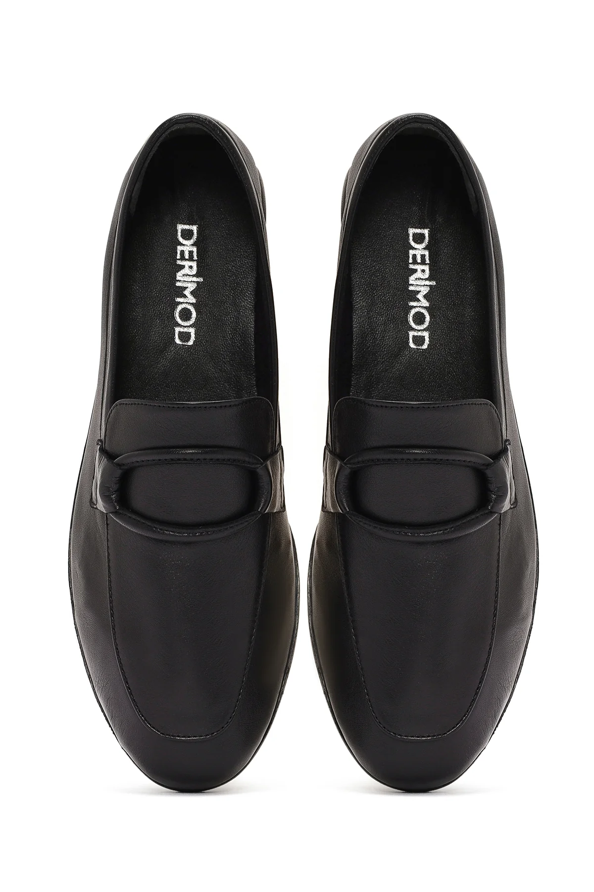 Kadın Siyah Deri Casual Loafer - Image 7