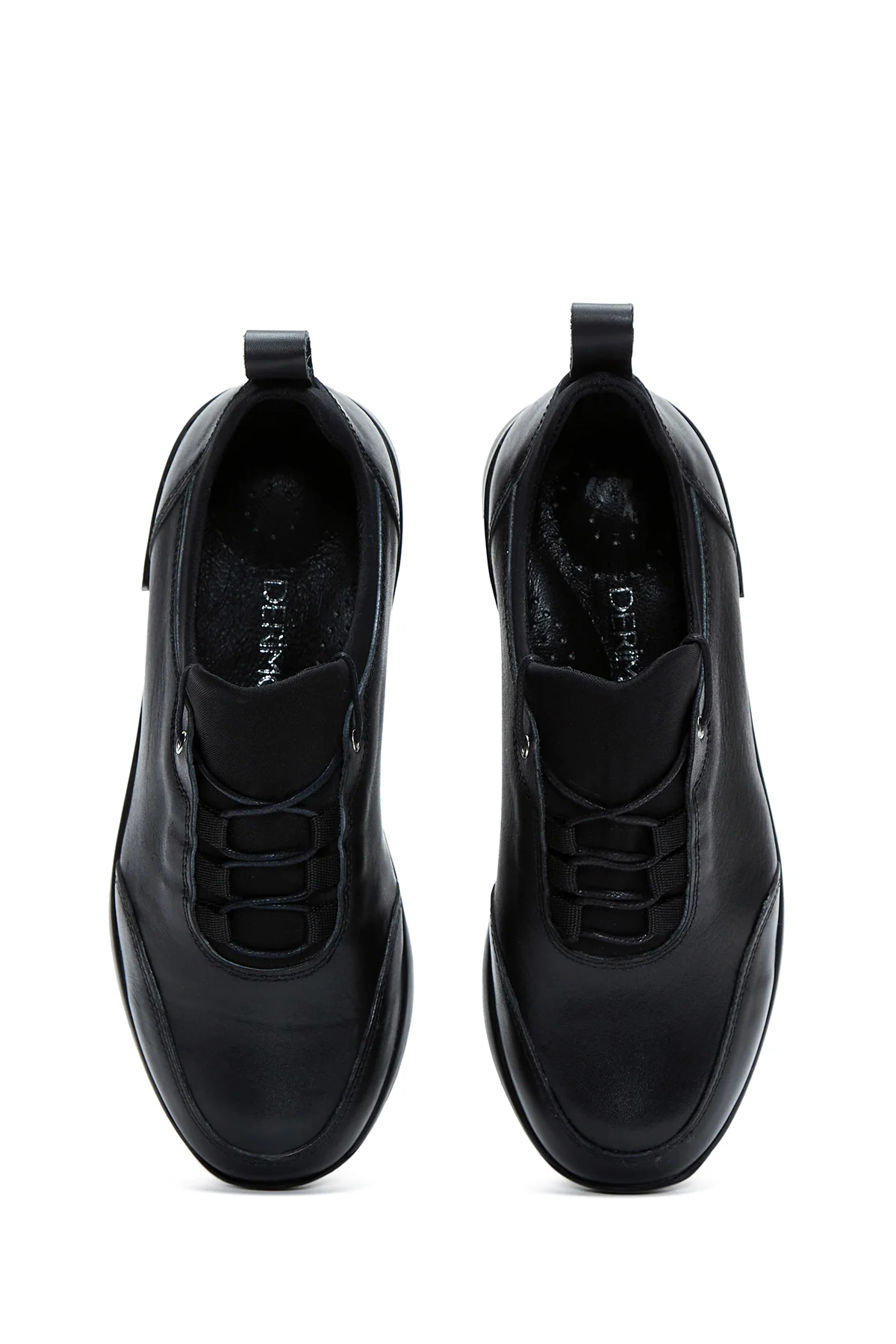 Kadın Siyah Deri Casual Sneaker - Image 6
