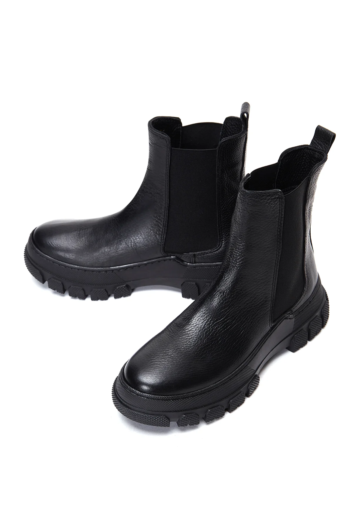 Kadın Siyah Deri Chelsea Bot - Image 6