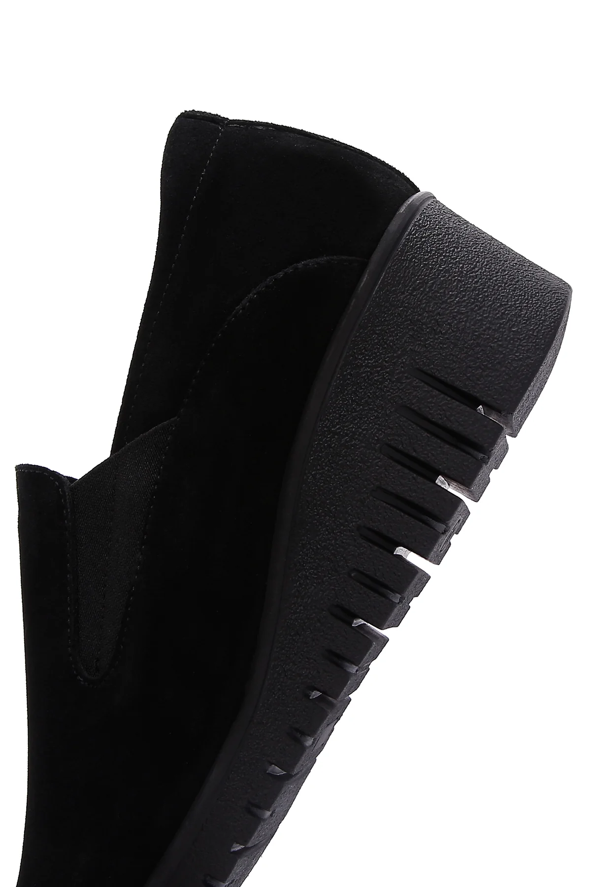 Kadın Siyah Deri Comfort Dolgu Topuklu Loafer - Image 7