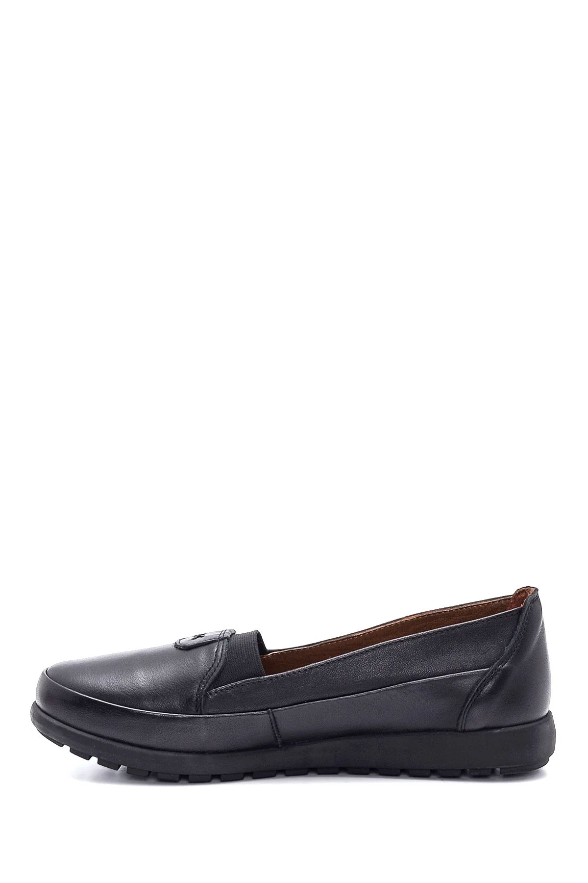 Kadın Siyah Deri Comfort Loafer - Image 2