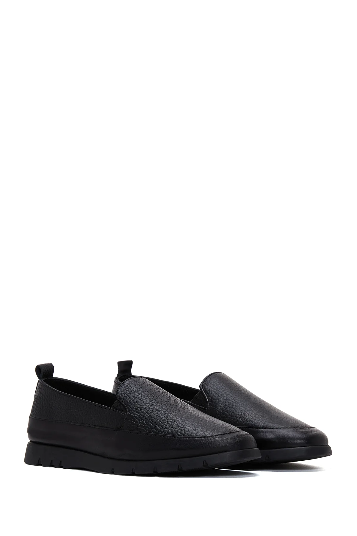 Kadın Siyah Deri Comfort Loafer - Image 3