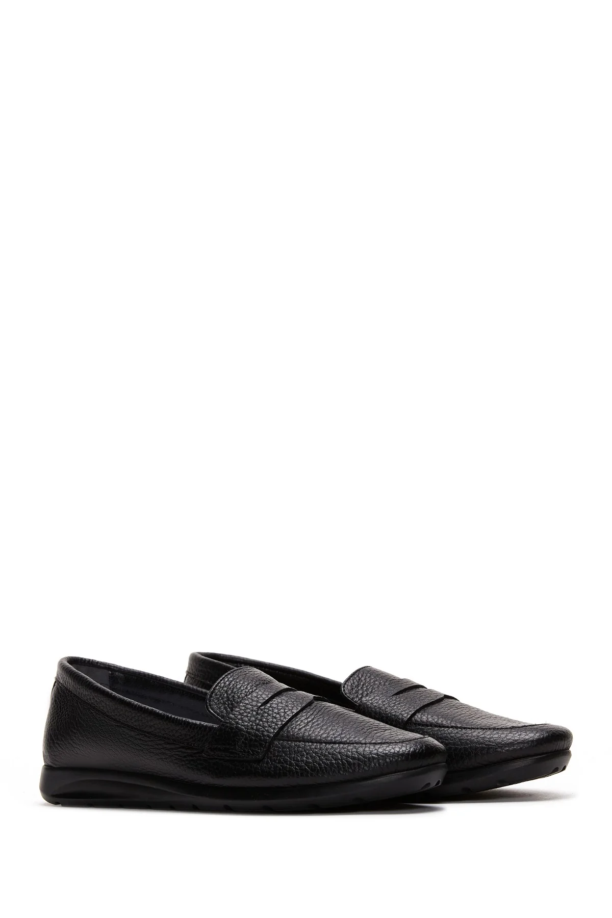 Kadın Siyah Deri Comfort Loafer - Image 3