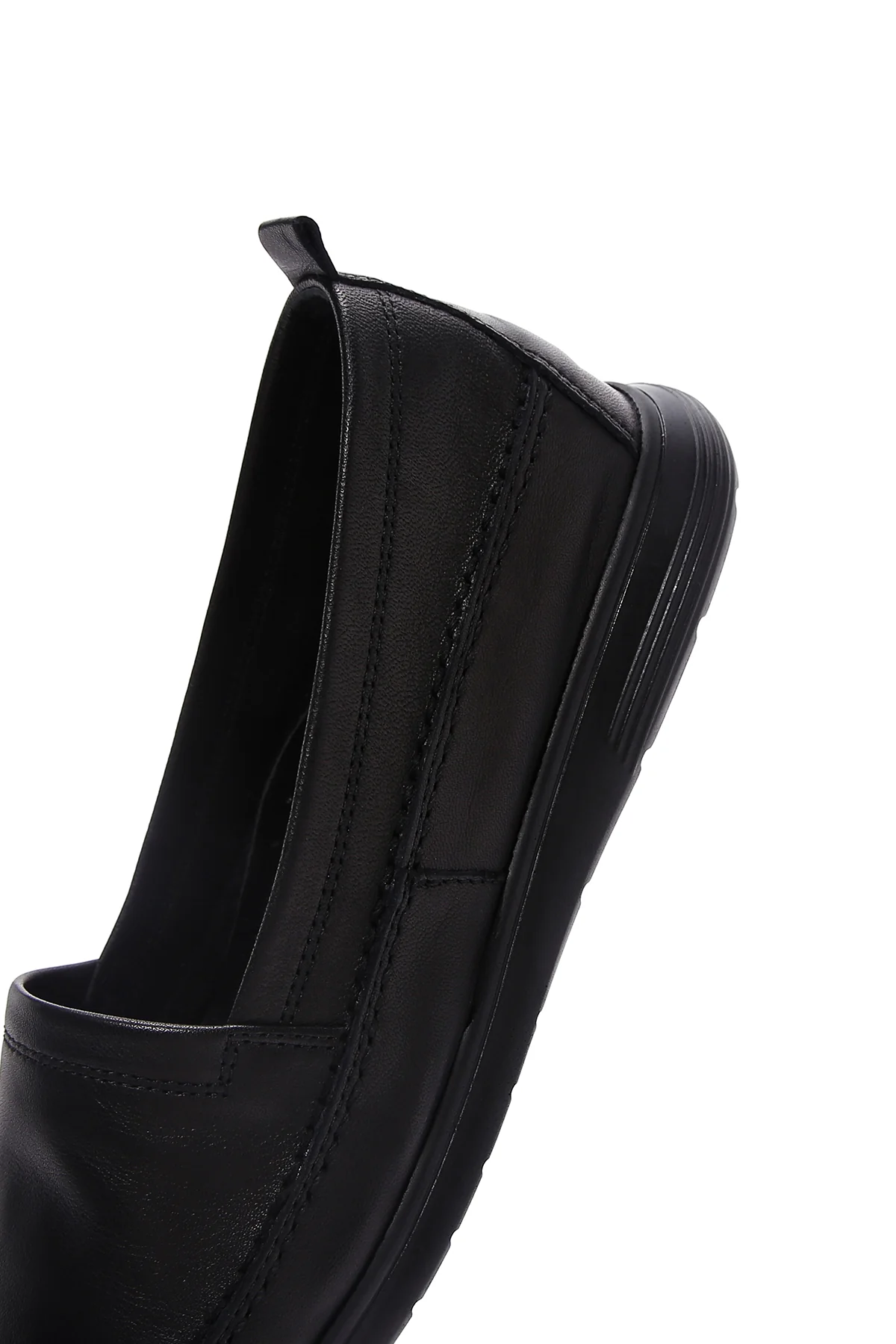 Kadın Siyah Deri Comfort Loafer - Image 7