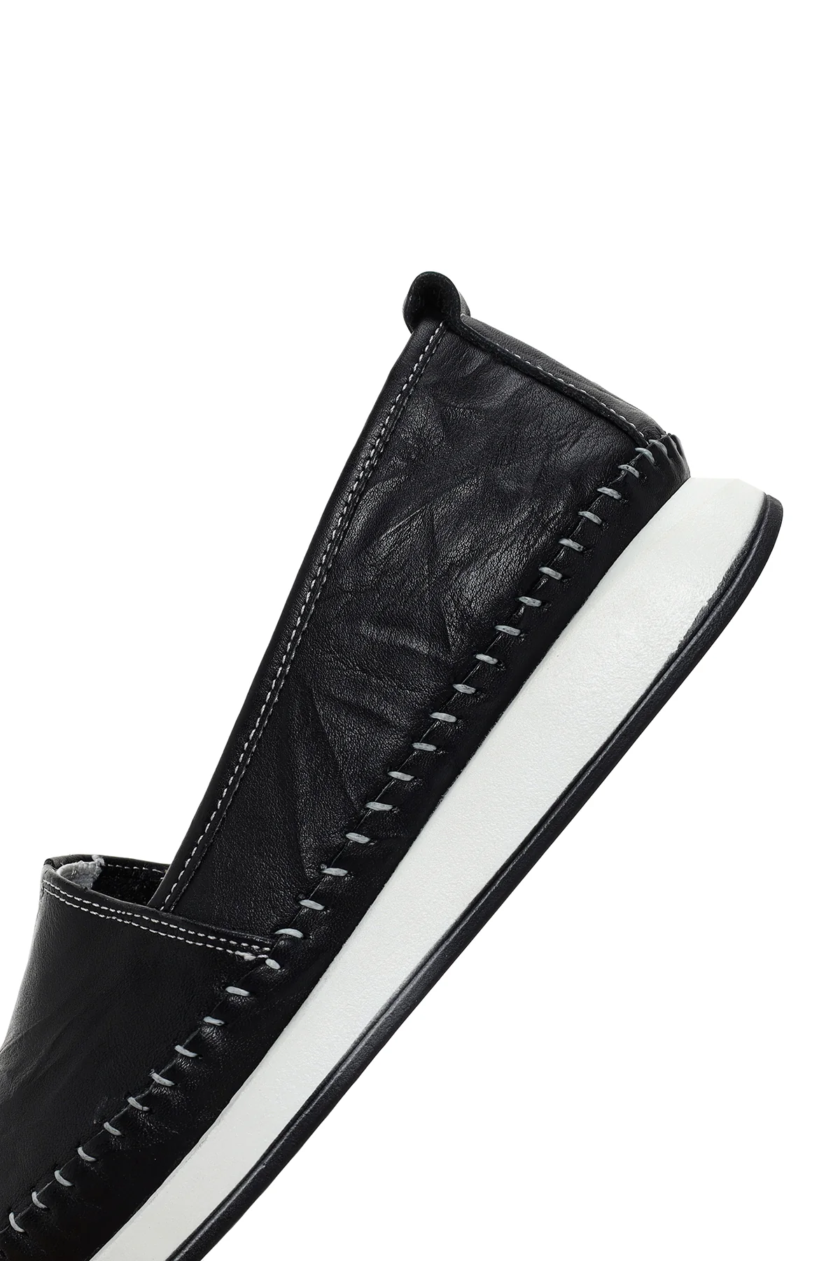 Kadın Siyah Deri Comfort Loafer - Image 8