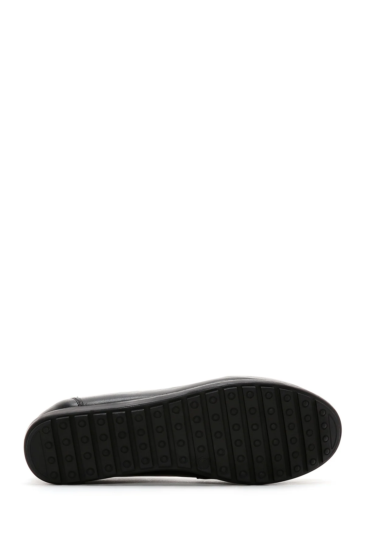 Kadın Siyah Deri Comfort Loafer - Image 4