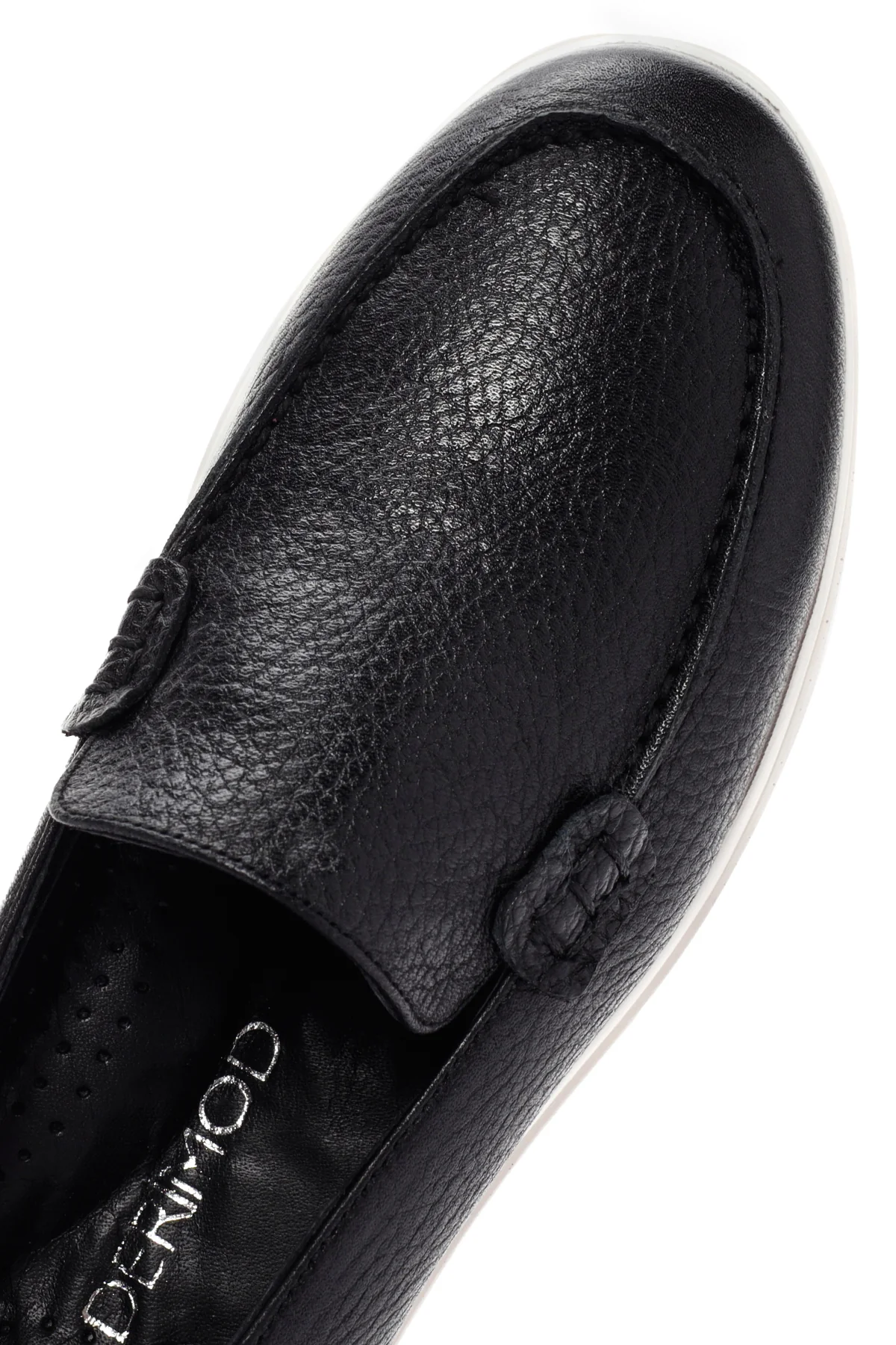 Kadın Siyah Deri Comfort Loafer - Image 10
