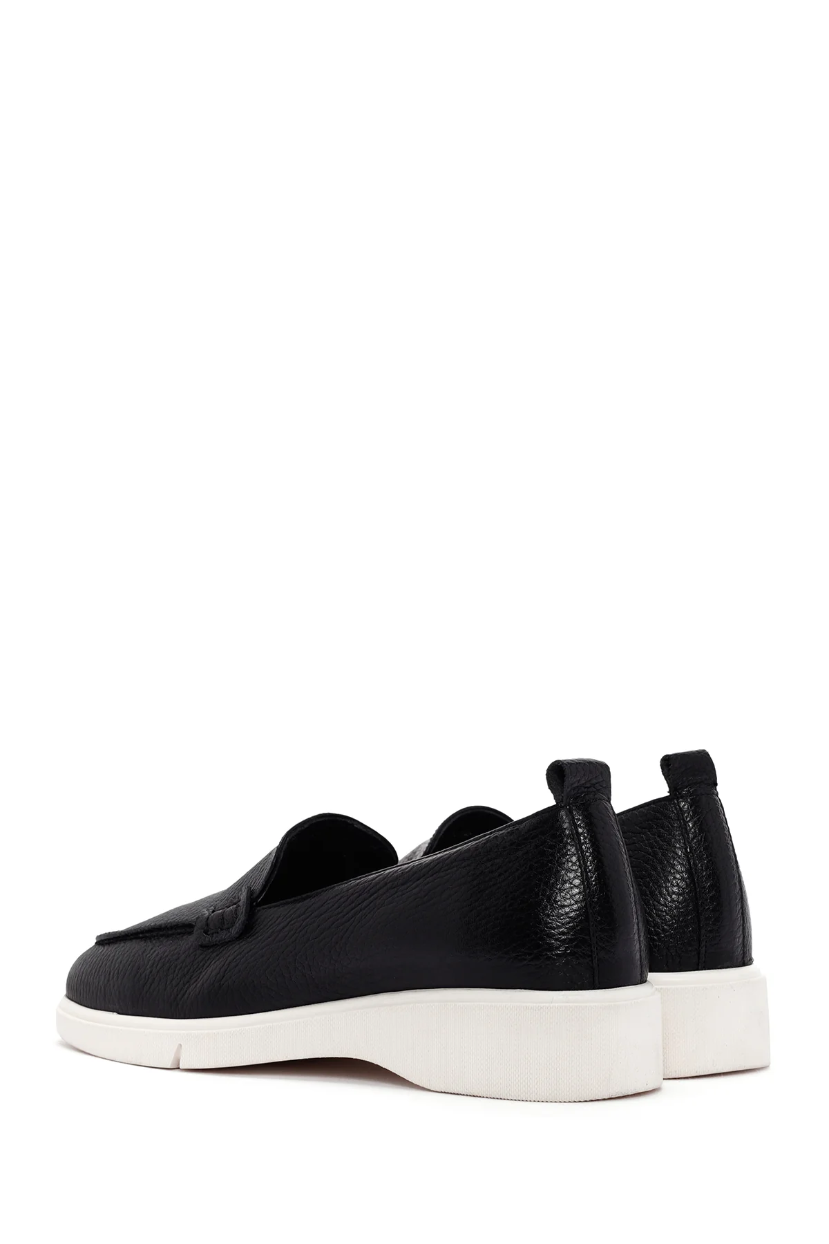 Kadın Siyah Deri Comfort Loafer - Image 6