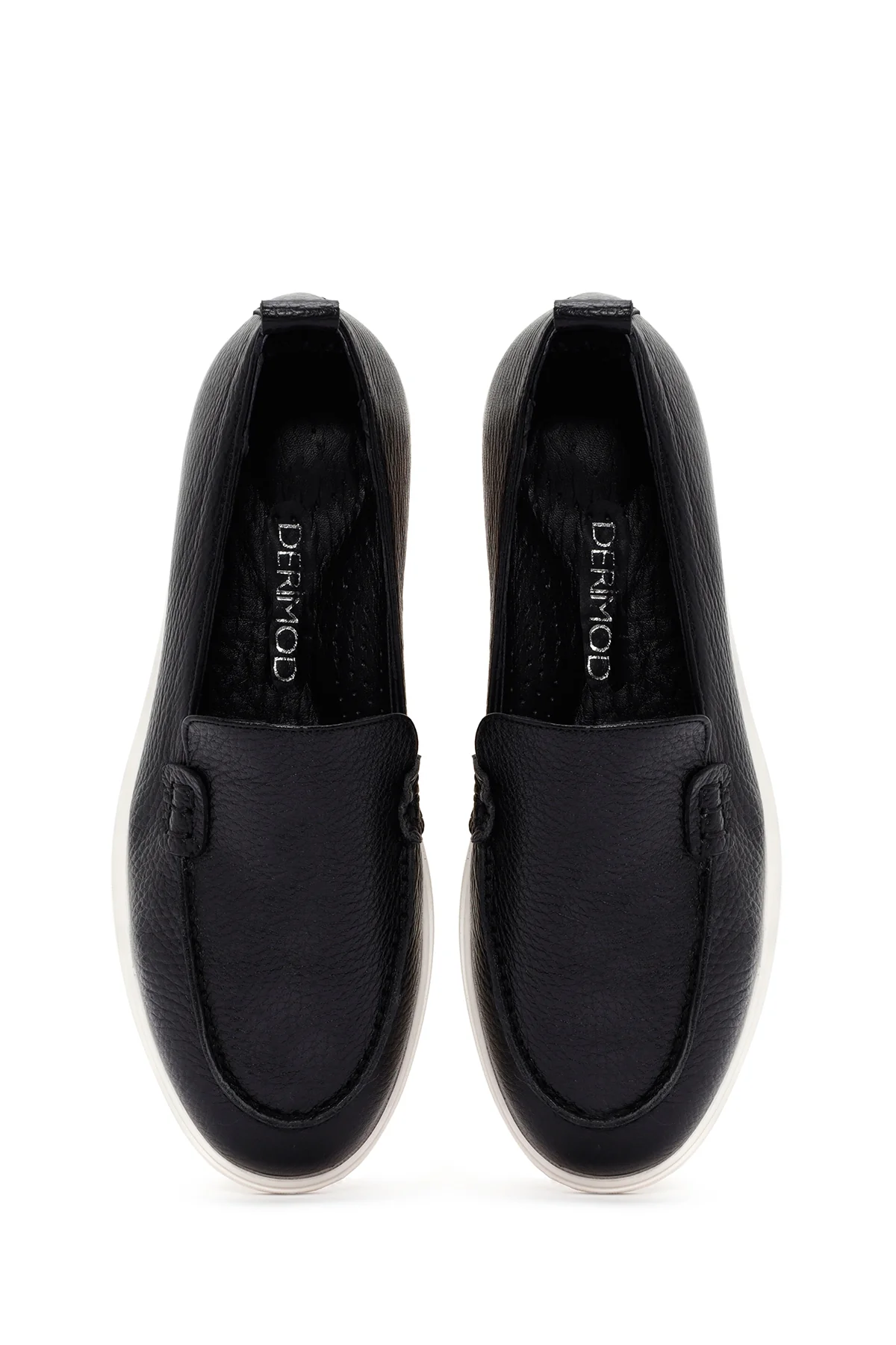 Kadın Siyah Deri Comfort Loafer - Image 7