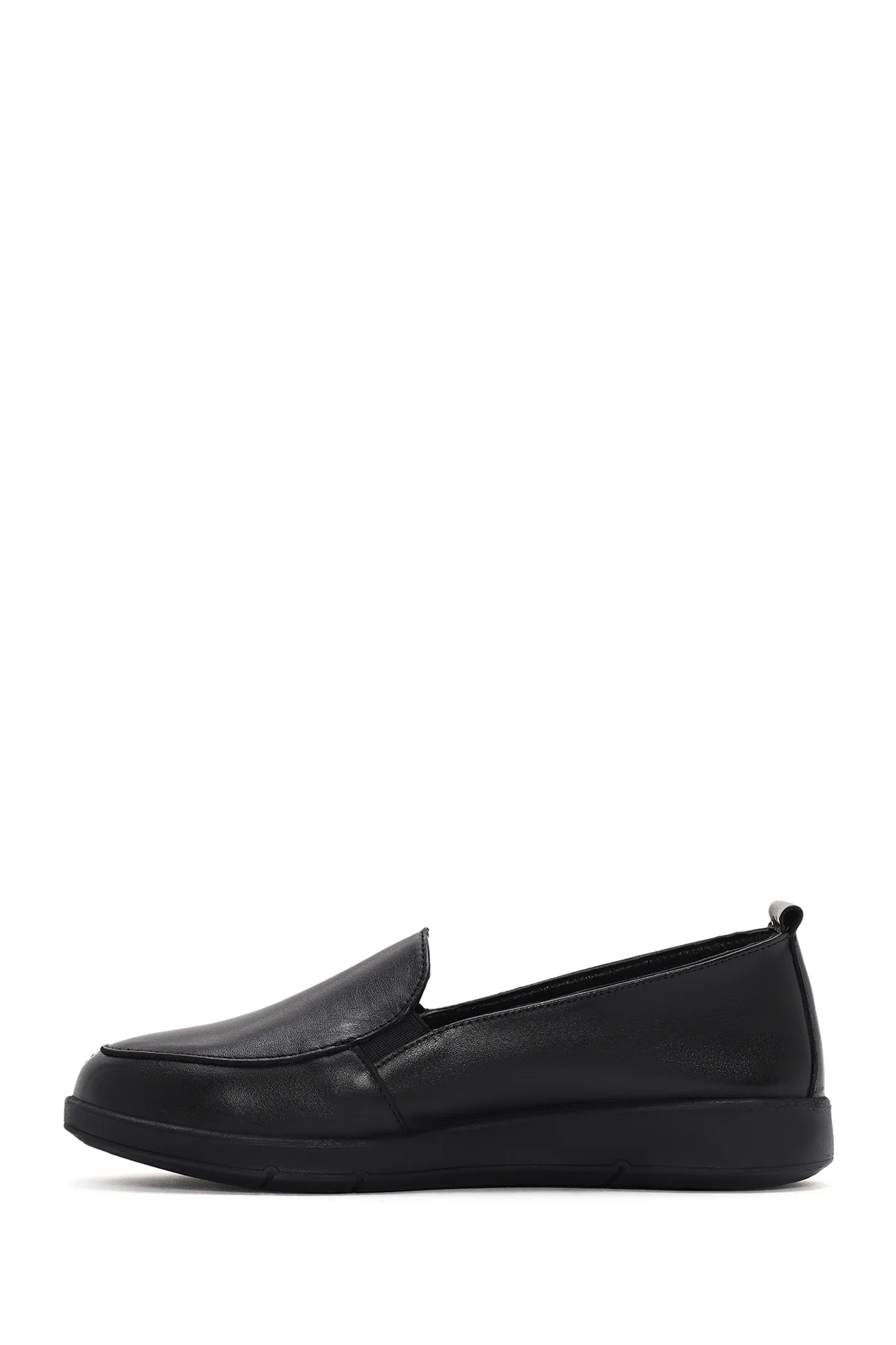 Kadın Siyah Deri Comfort Loafer - Image 2