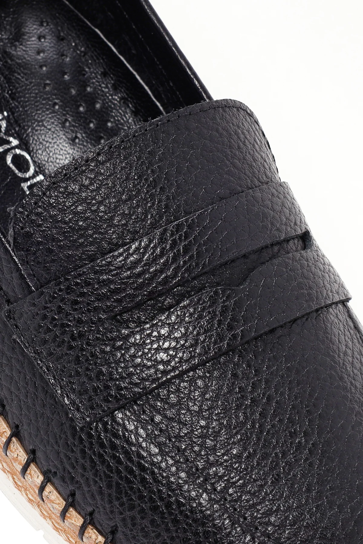 Kadın Siyah Deri Comfort Loafer - Image 10