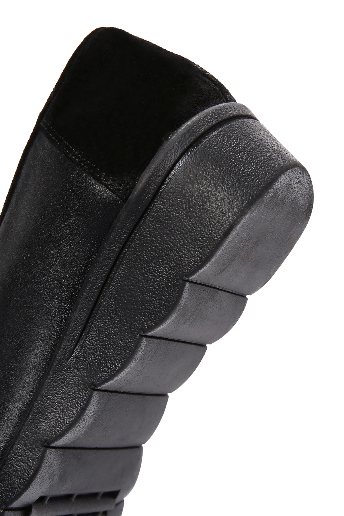 Kadın Siyah Deri Comfort Loafer - Image 8