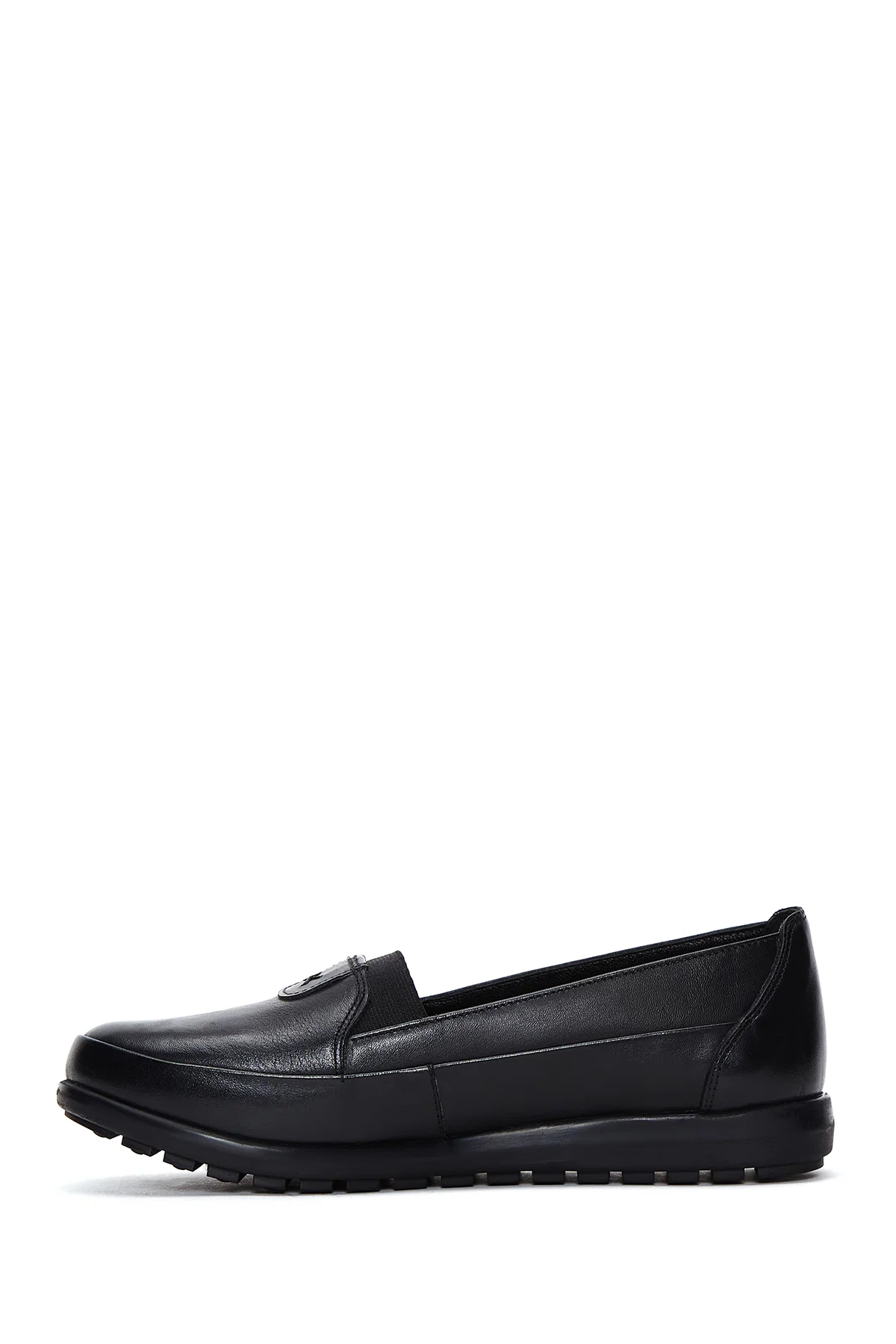 Kadın Siyah Deri Comfort Loafer - Image 2