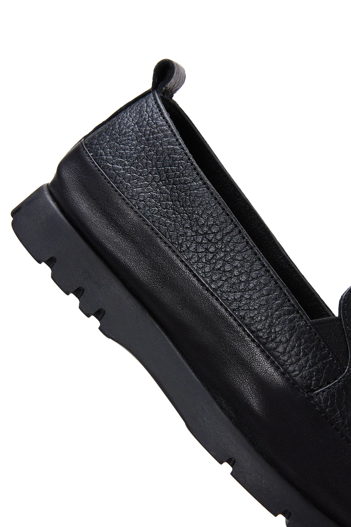Kadın Siyah Deri Comfort Loafer - Image 8